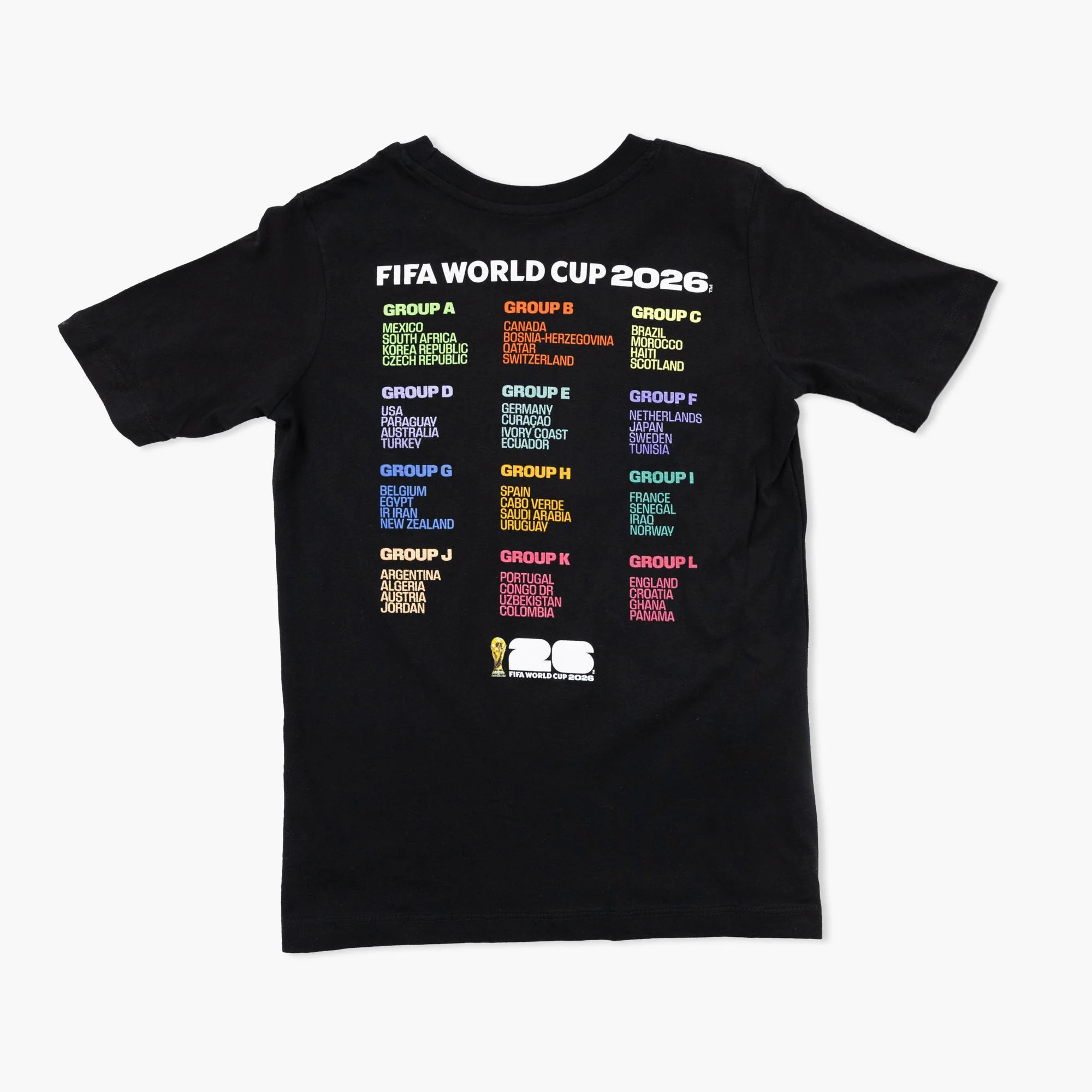2026 FIFA World Cup Group Stage Black Youth T-Shirt