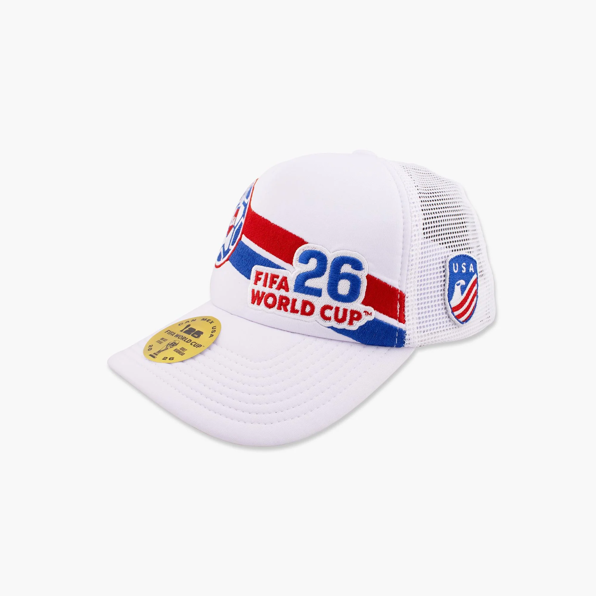 2026 FIFA World Cup USA Soccer Ball Stripe Trucker Hat - Image 2