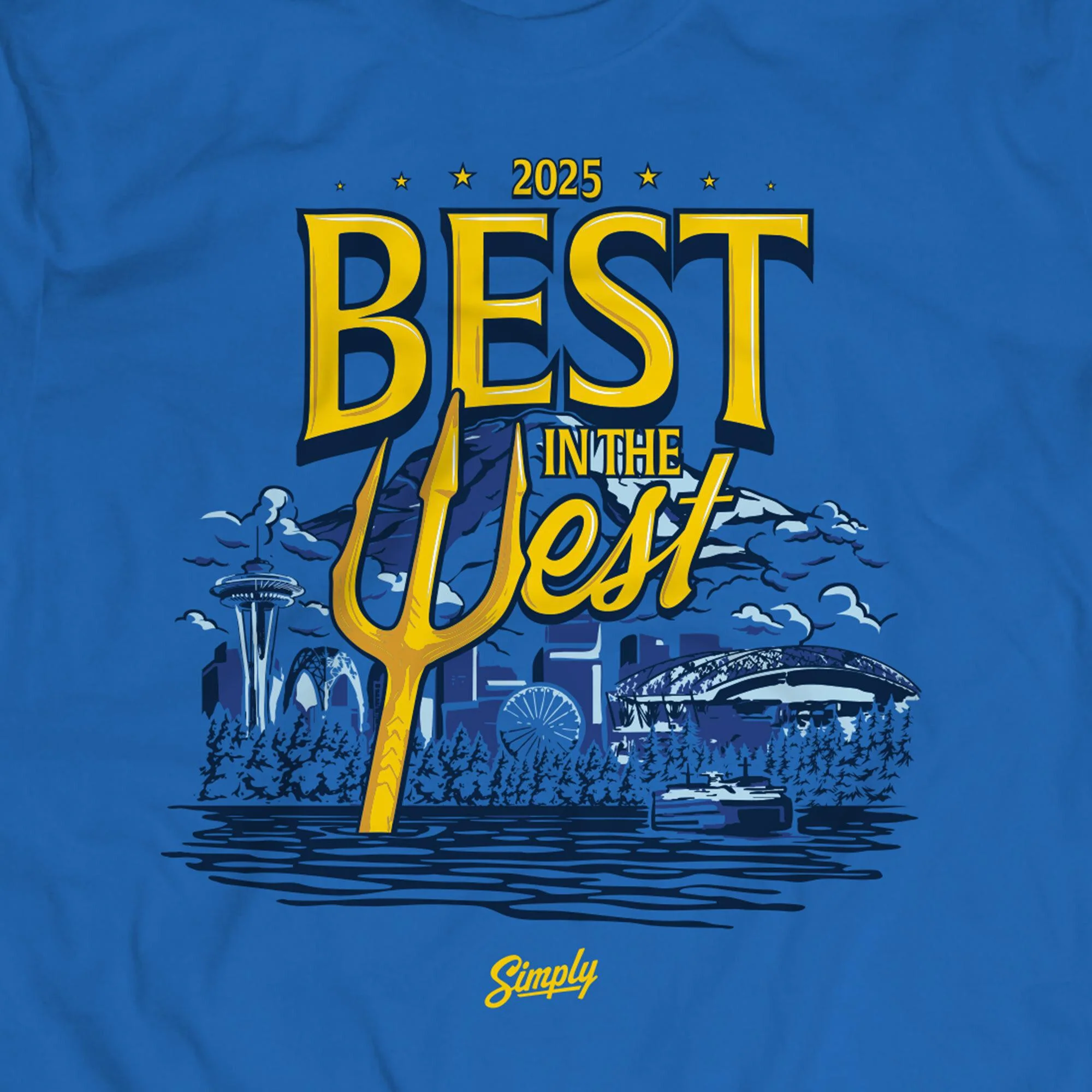 Best In the West 2025 Seattle Baseball Royal Crewneck - Image 2