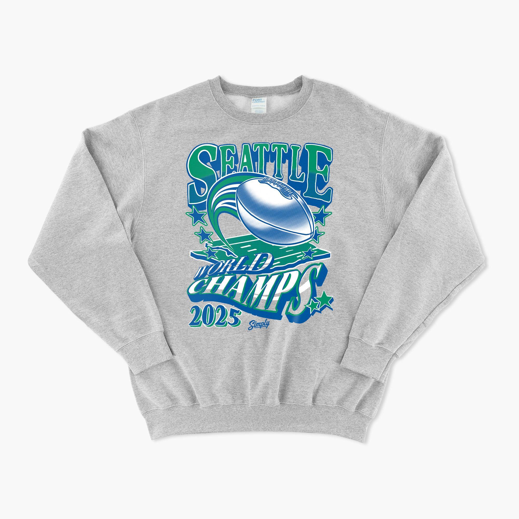 Evergreen State Legends 2025 World Champions Grey Crewneck