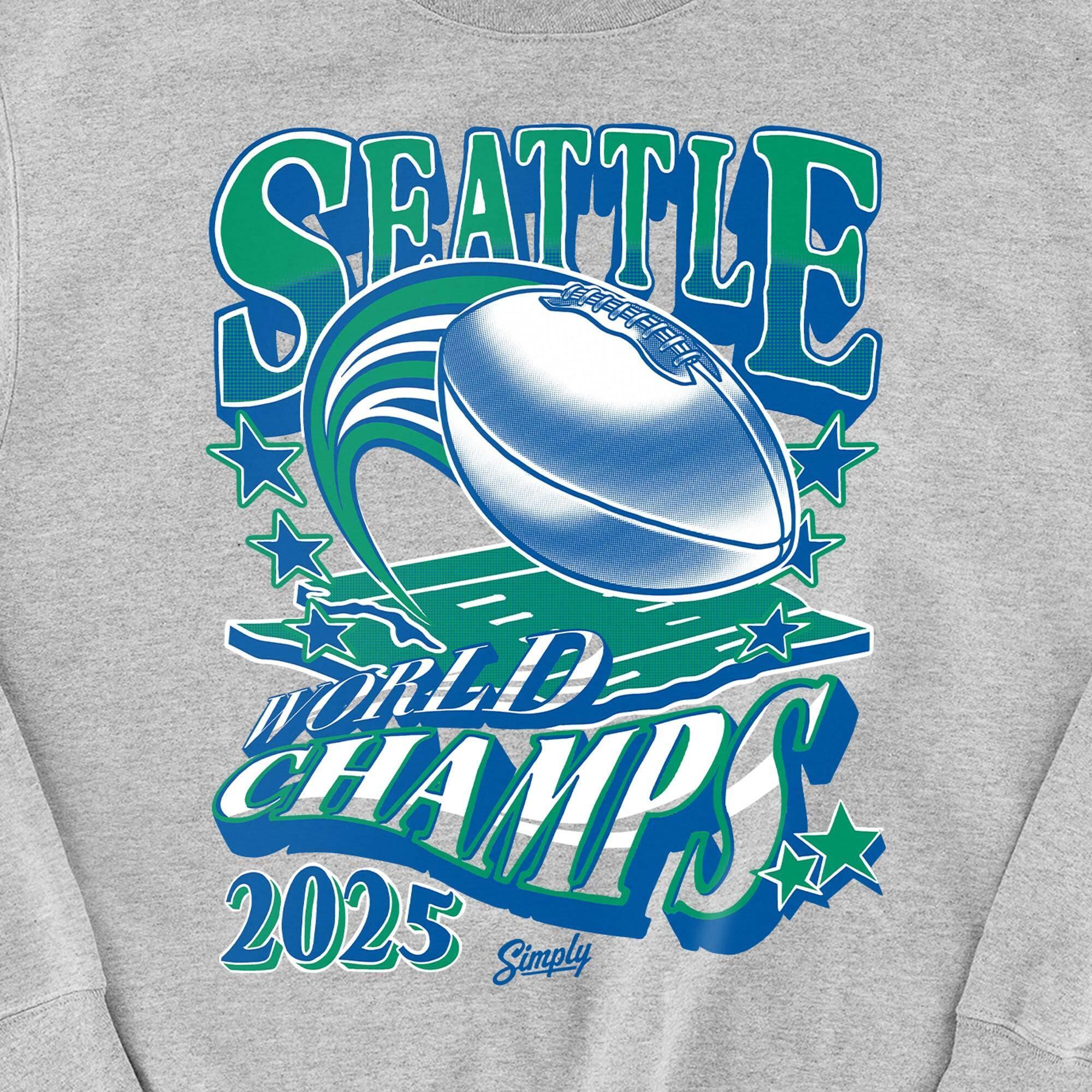 Evergreen State Legends 2025 World Champions Grey Crewneck - Image 2