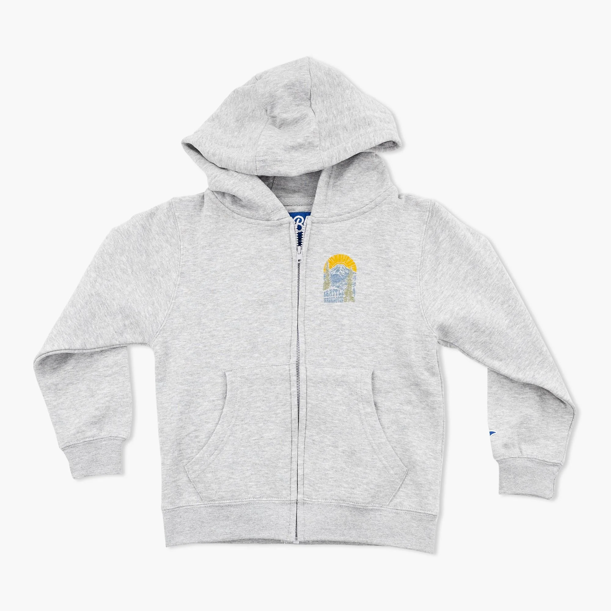 Gemmeous Heather Seattle Youth Full Zip Hoodie - Image 2