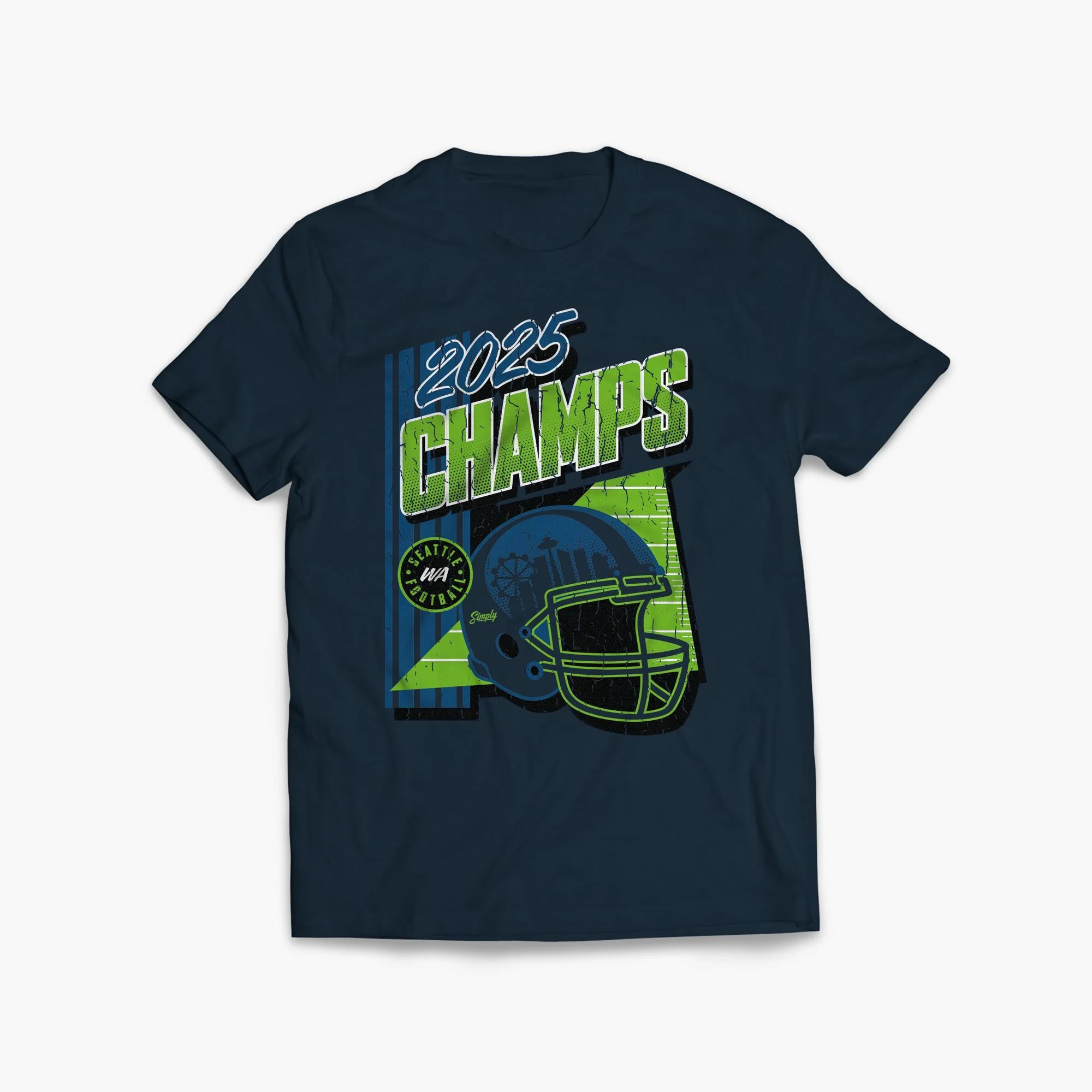 Gridiron Glory 2025 Champs Navy T-Shirt - Youth