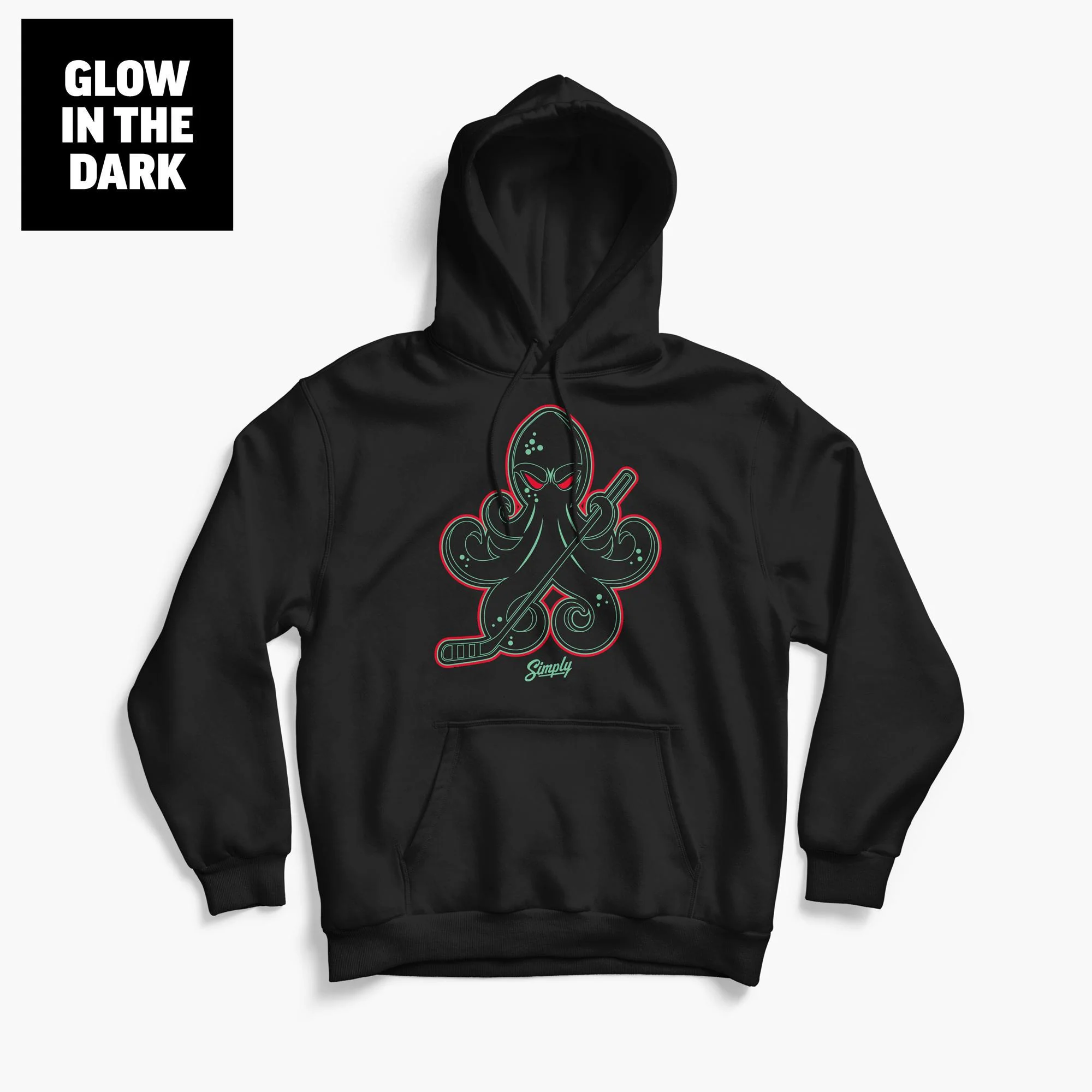 Hocktopus Black Ice Glow In The Dark Hoodie - Image 3
