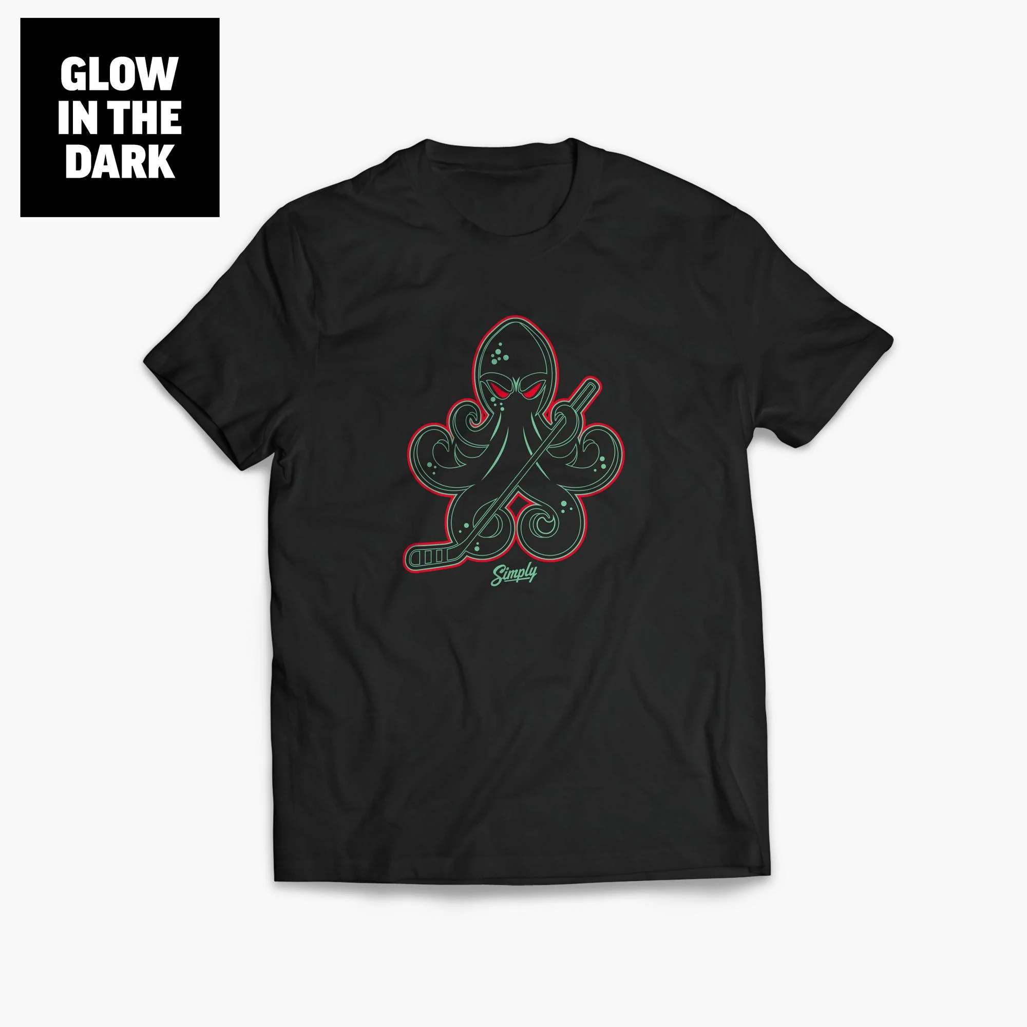 Hocktopus Black Ice Glow In The Dark T-Shirt - Image 3