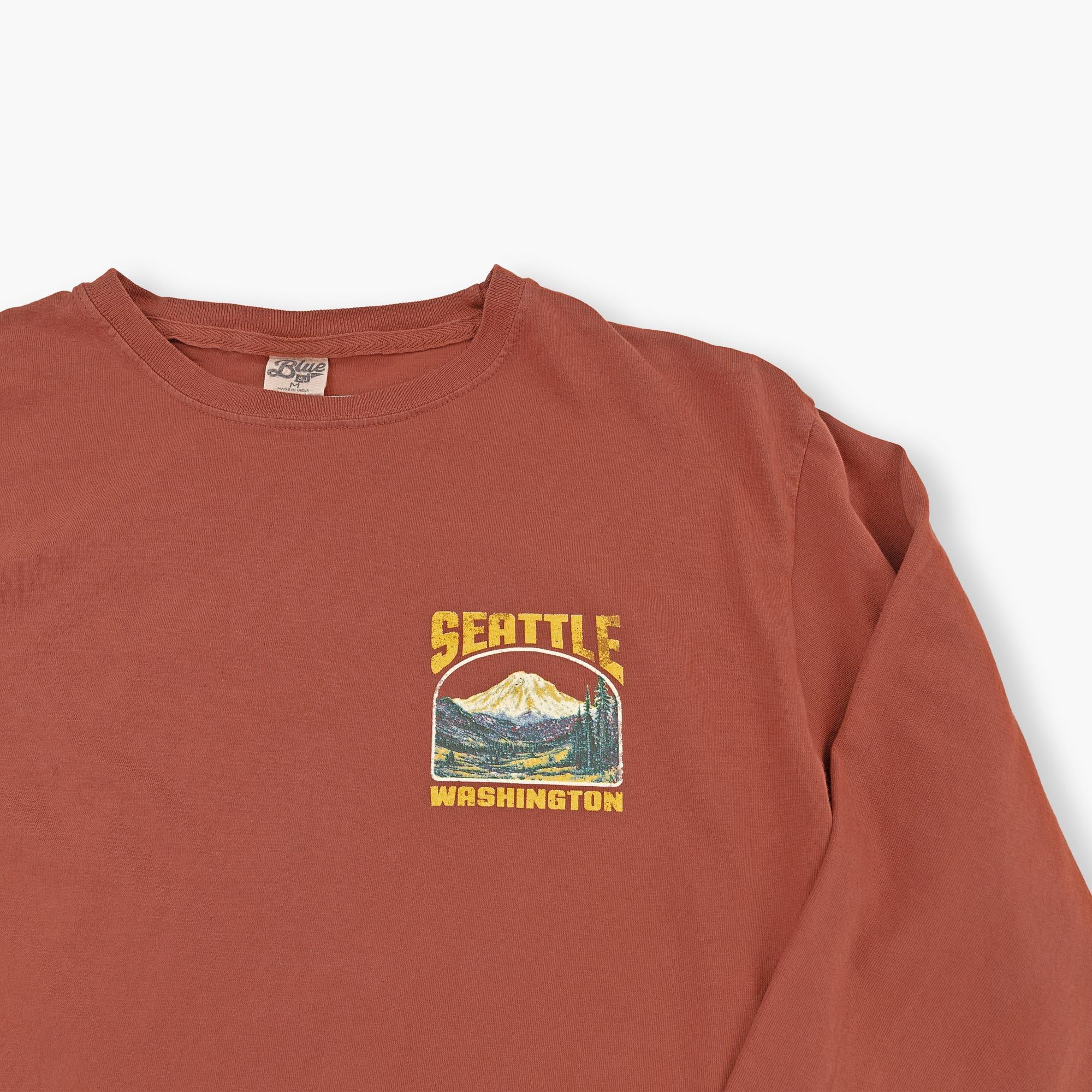 Narrowed Mountains Redwood Seattle Long Sleeve T-Shirt - Image 3
