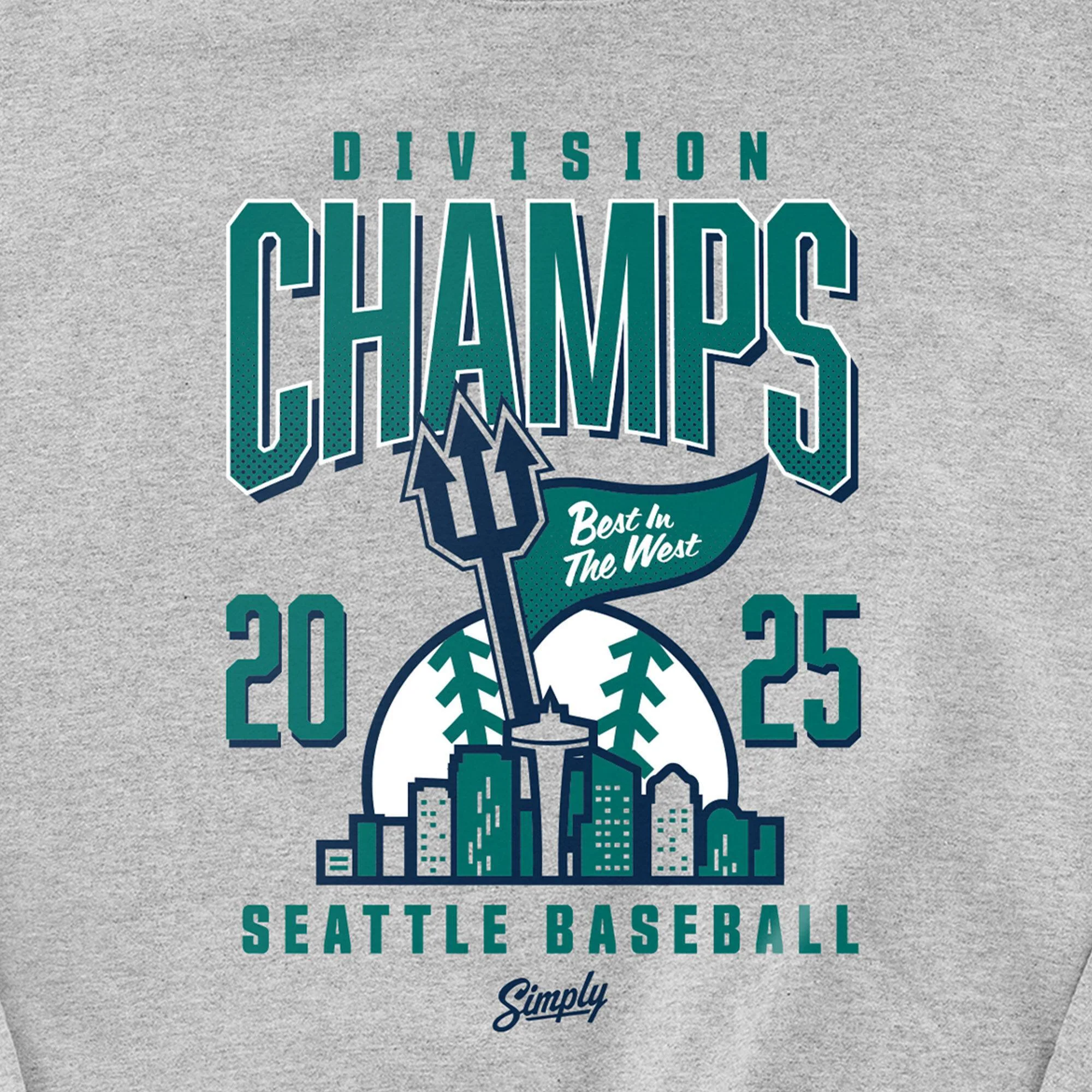 Northwest Royalty 2025 Division Champs Seattle Baseball Crewneck - Image 2