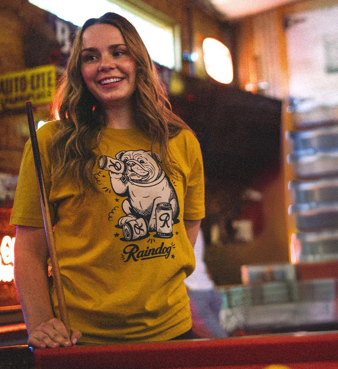 Rainier Beer Antique Gold Raindog T-Shirt - Image 2