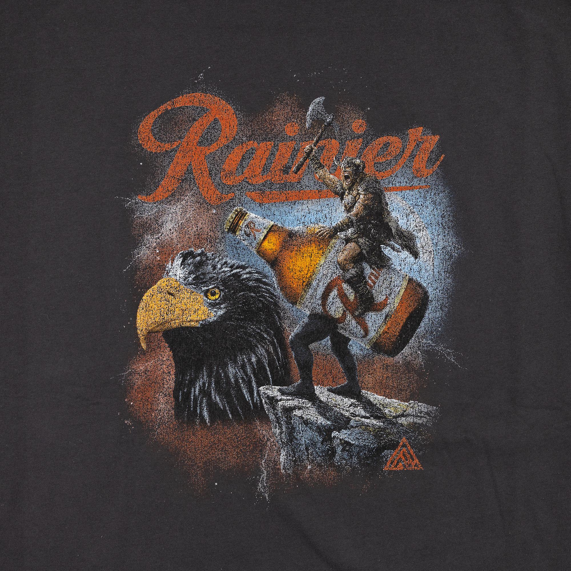 Rainier Beer Mineral Wash Black Beerserker T-Shirt - Image 2