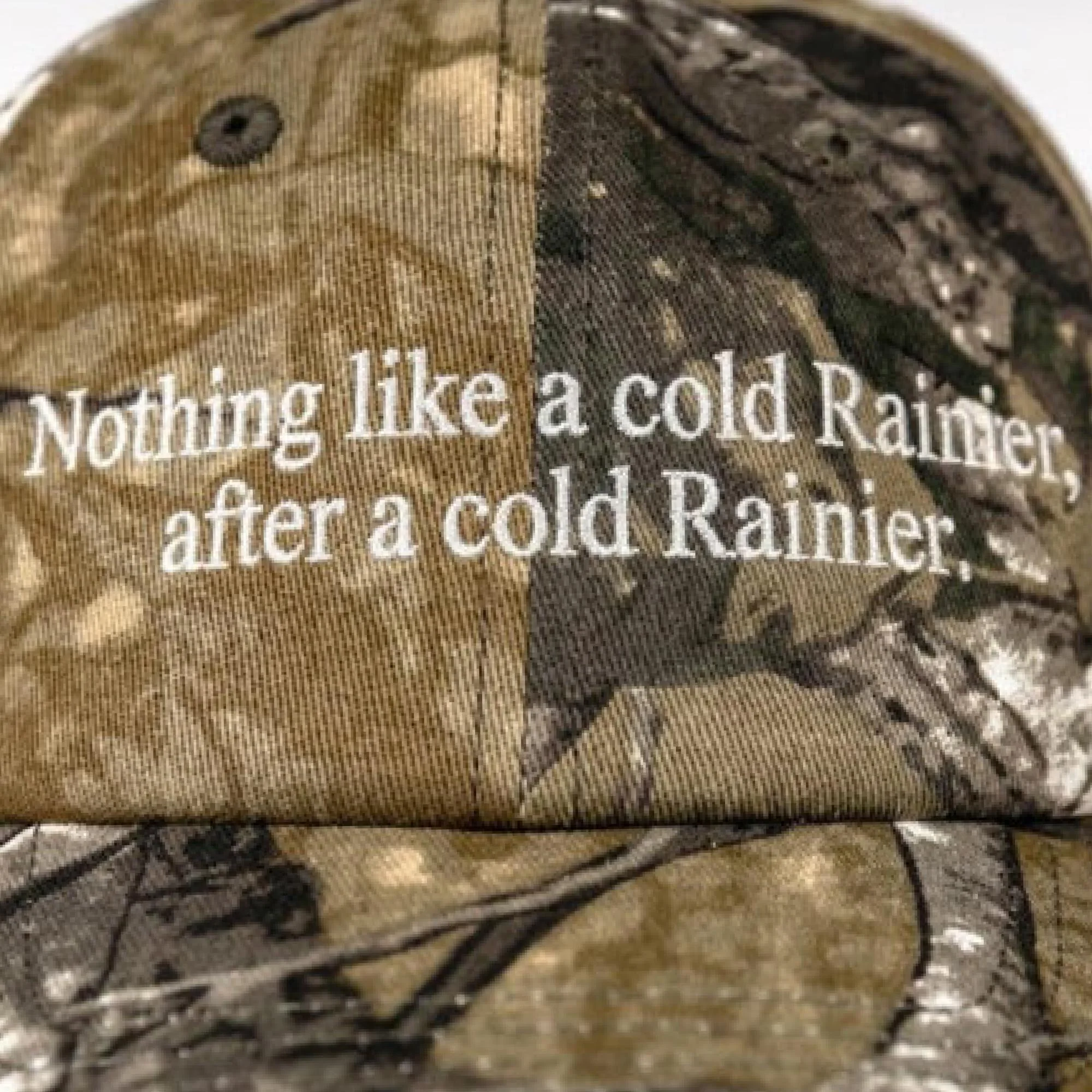 Rainier Beer Tree Camo Anthem Adjustable Hat - Image 3