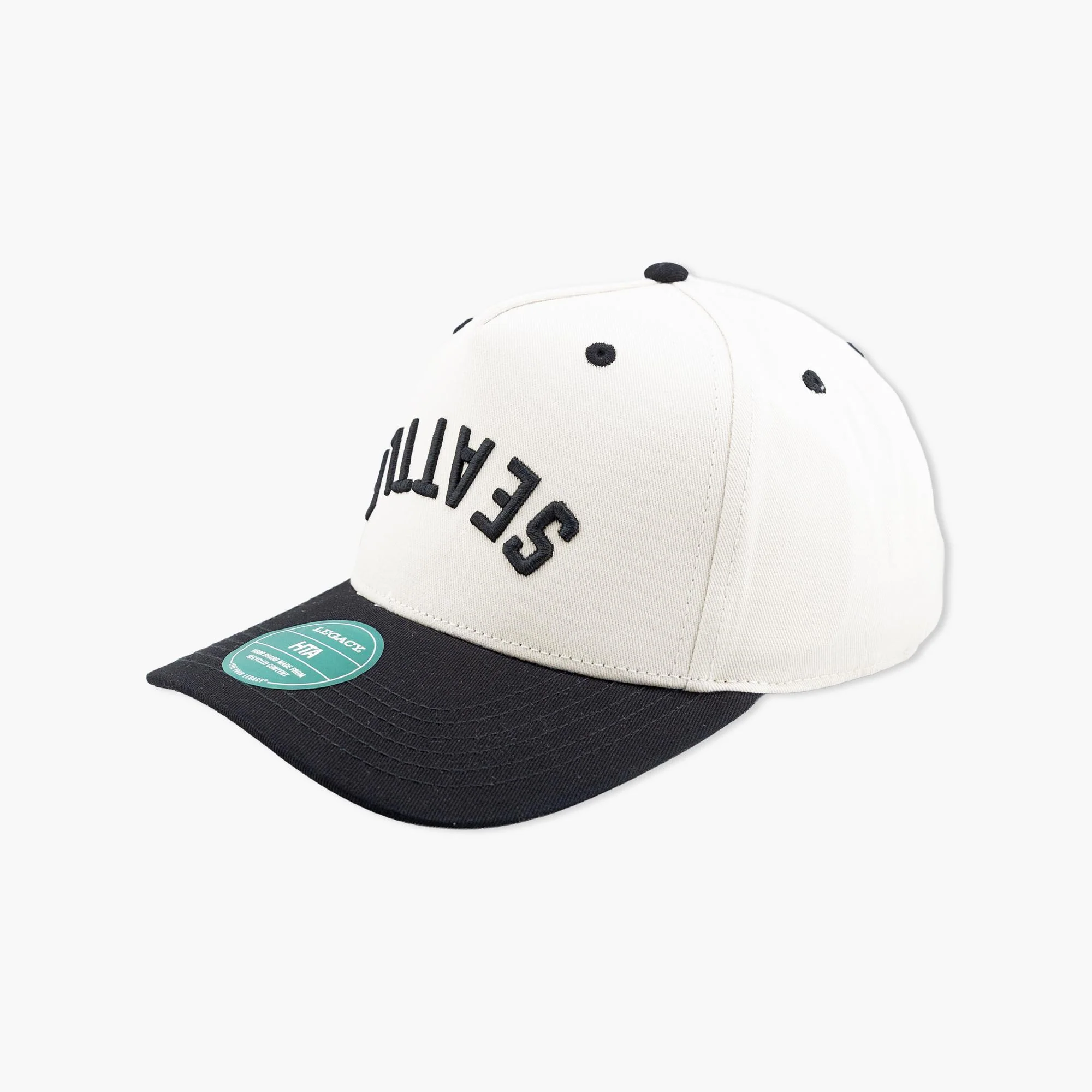 Reverse Black & Cream Seattle Two-Tone Snapback - Image 2