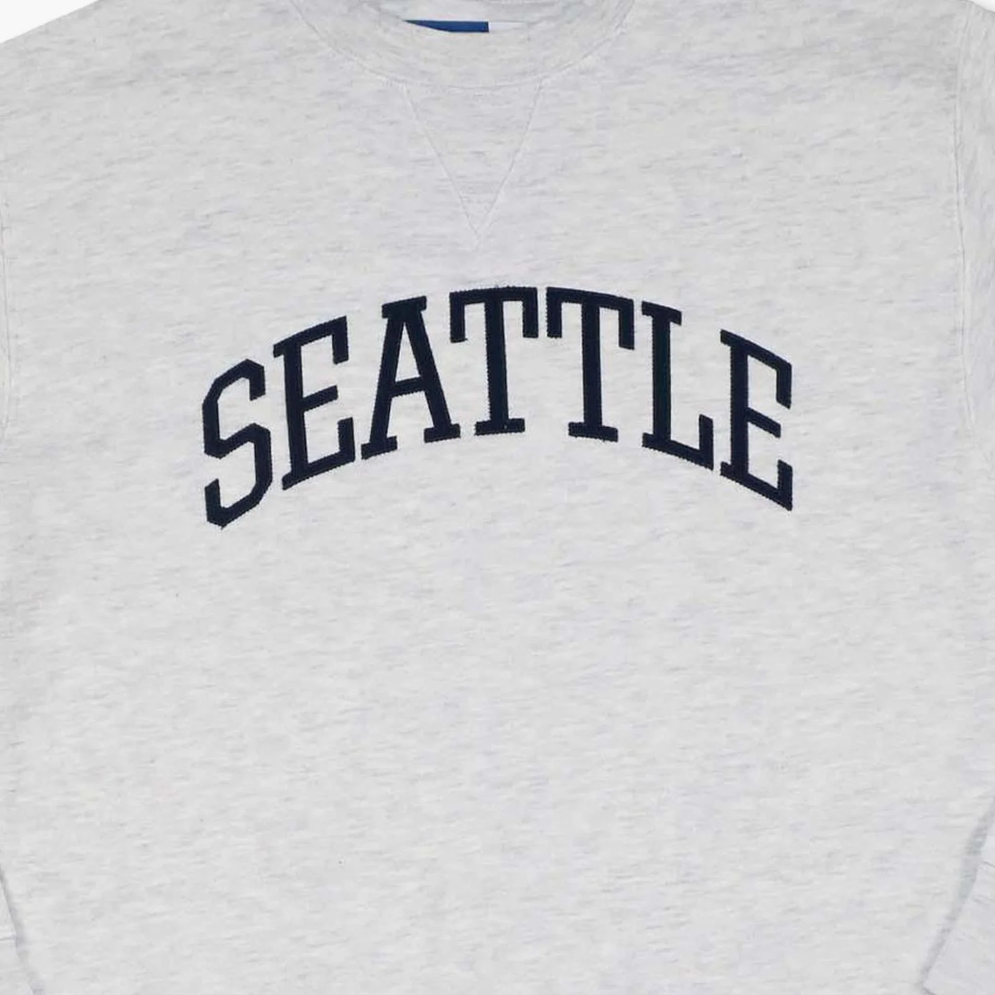 Seattle Applique Iced Heather Big Cotton Crewneck - Image 2