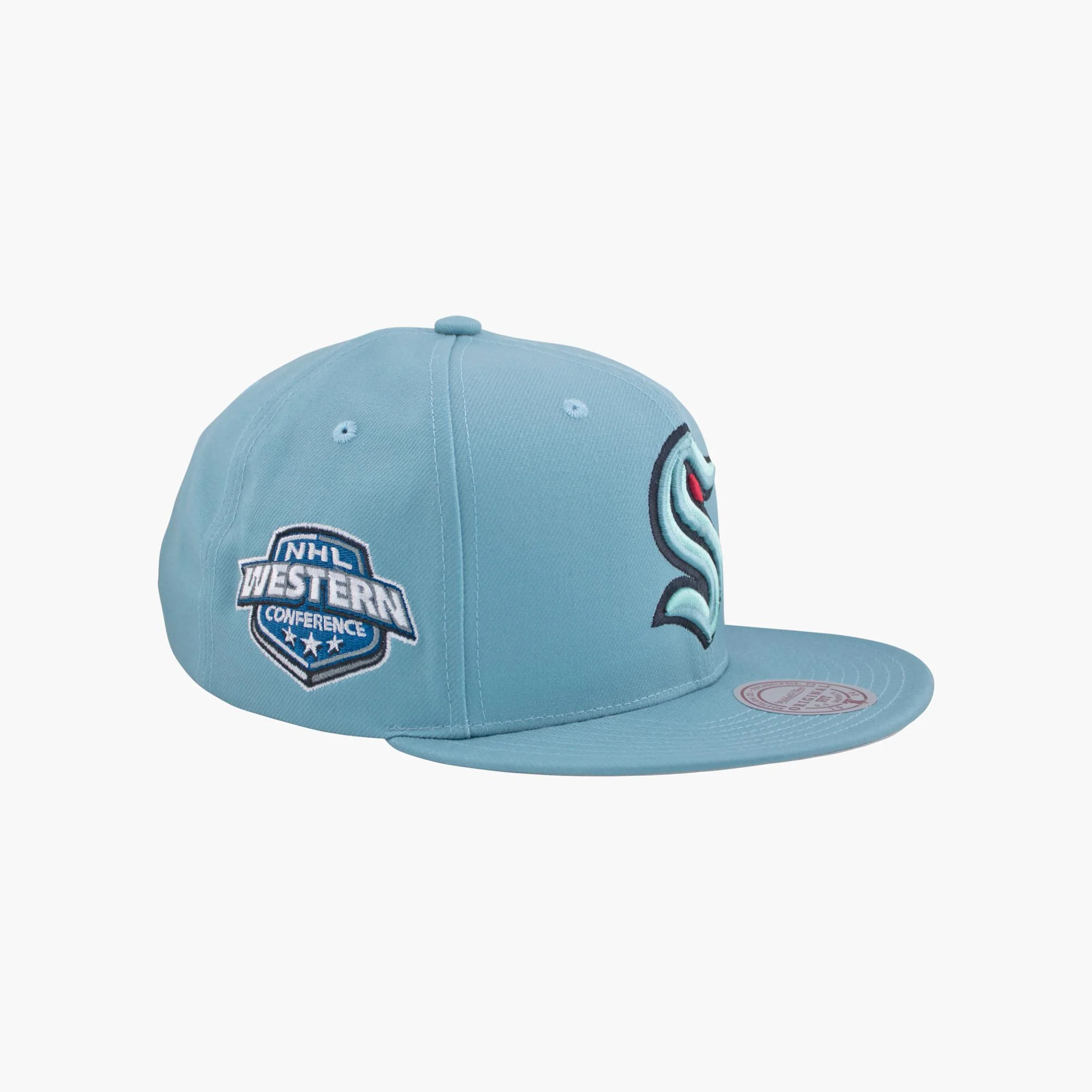 Seattle Kraken Conference Patch Ice Blue Snapback - Image 2