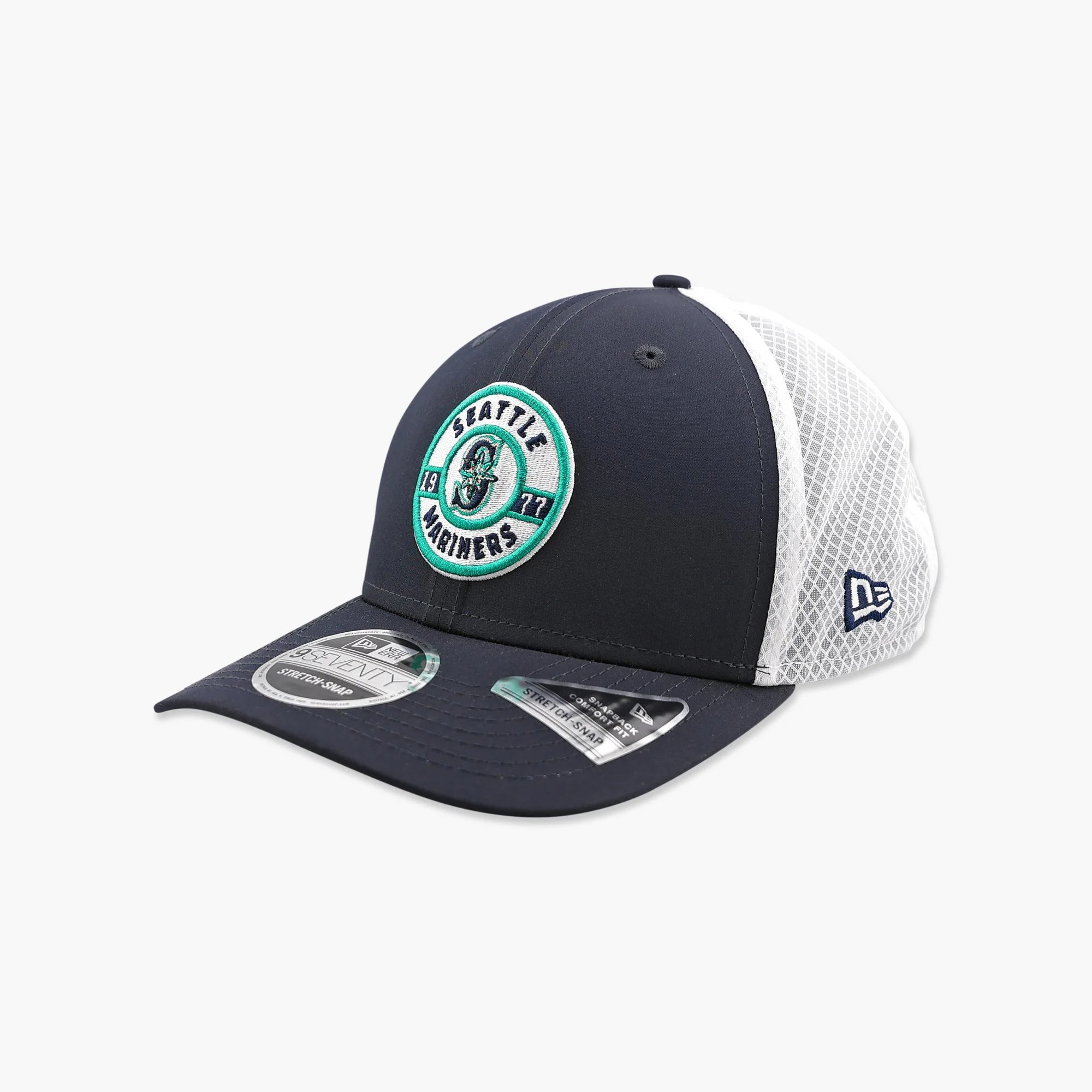 Seattle Mariners 1977 Badge Performance Trucker Hat - Image 2