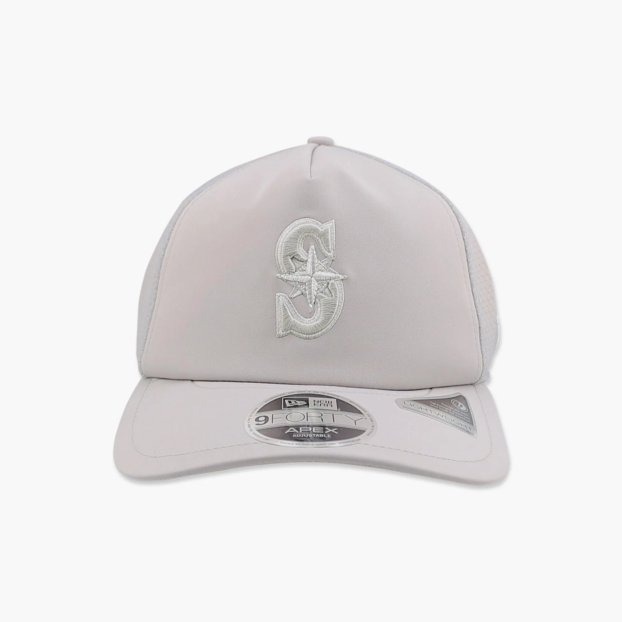 Seattle Mariners 2026 Batting Practice Grey Apex Trucker Hat