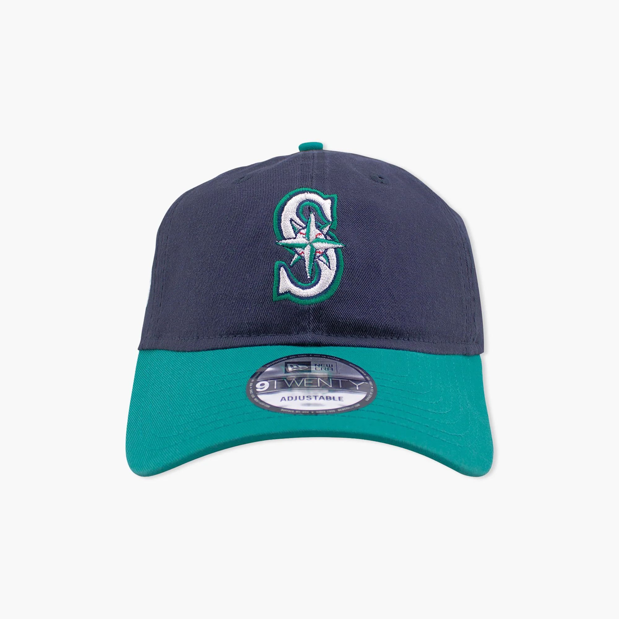 Seattle Mariners 50th Anniversary Patch Navy/Teal Adjustable Hat - Image 2