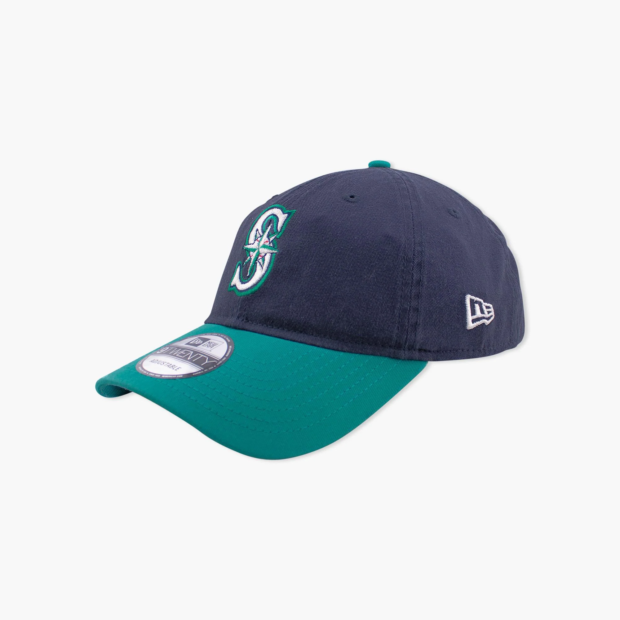 Seattle Mariners 50th Anniversary Patch Navy/Teal Adjustable Hat - Image 4