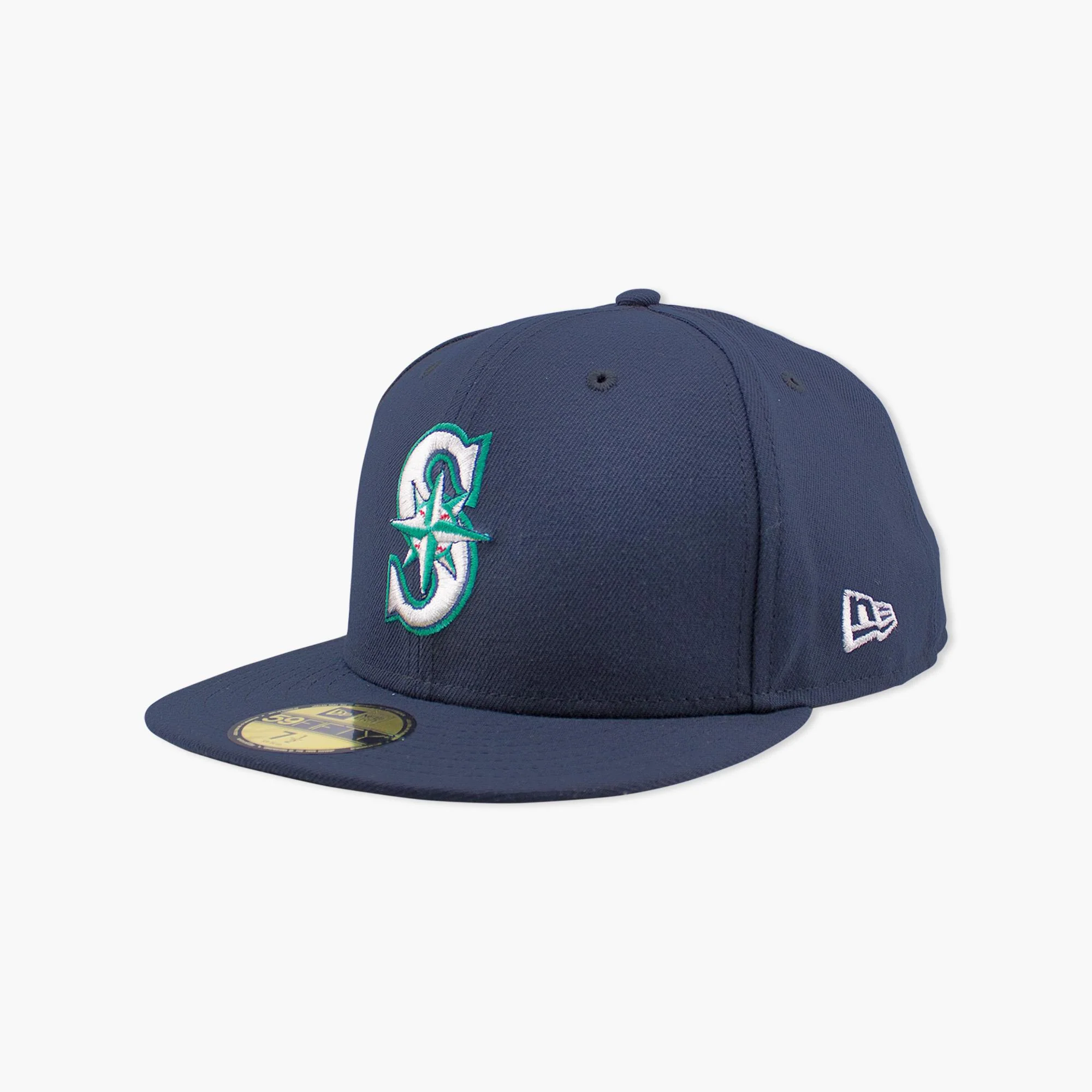 Seattle Mariners 50th Anniversary Side Patch Navy Fitted Hat - Image 4