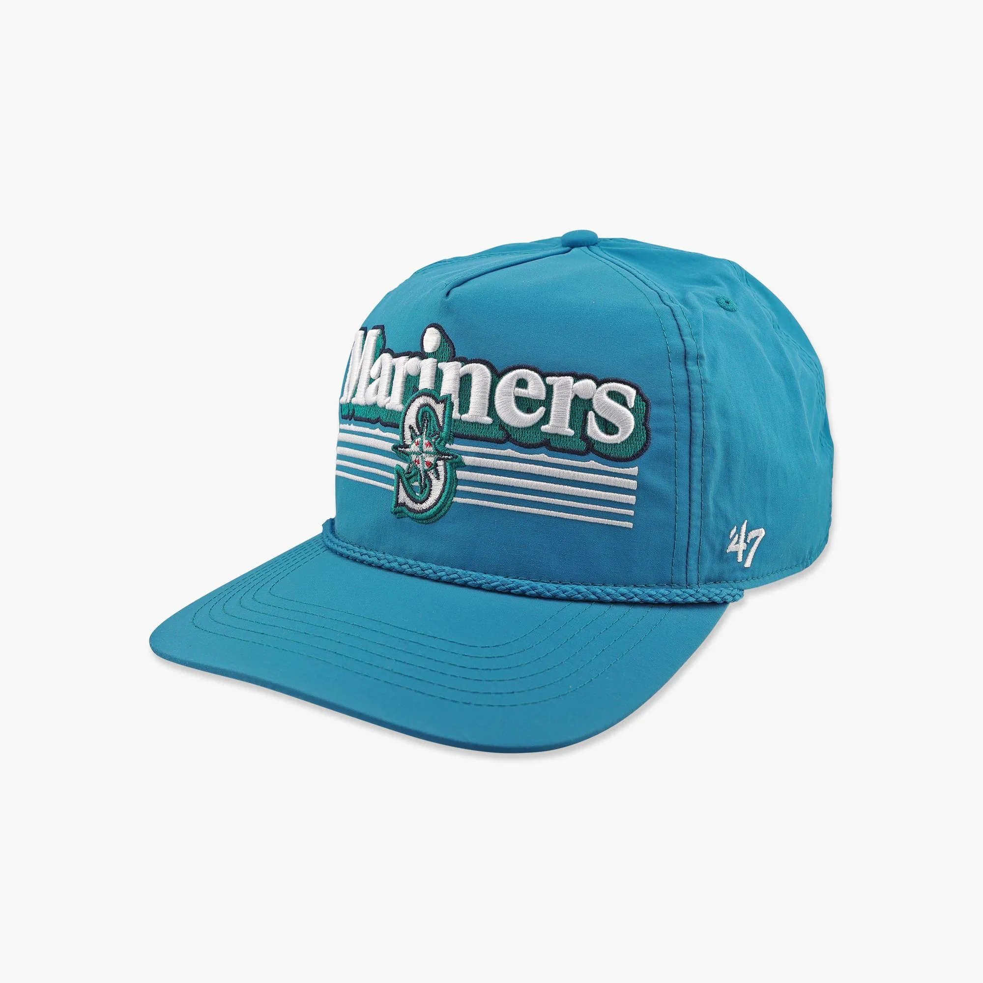 Seattle Mariners Dark Teal Script Fade Nylon Hitch Snapback - Image 2