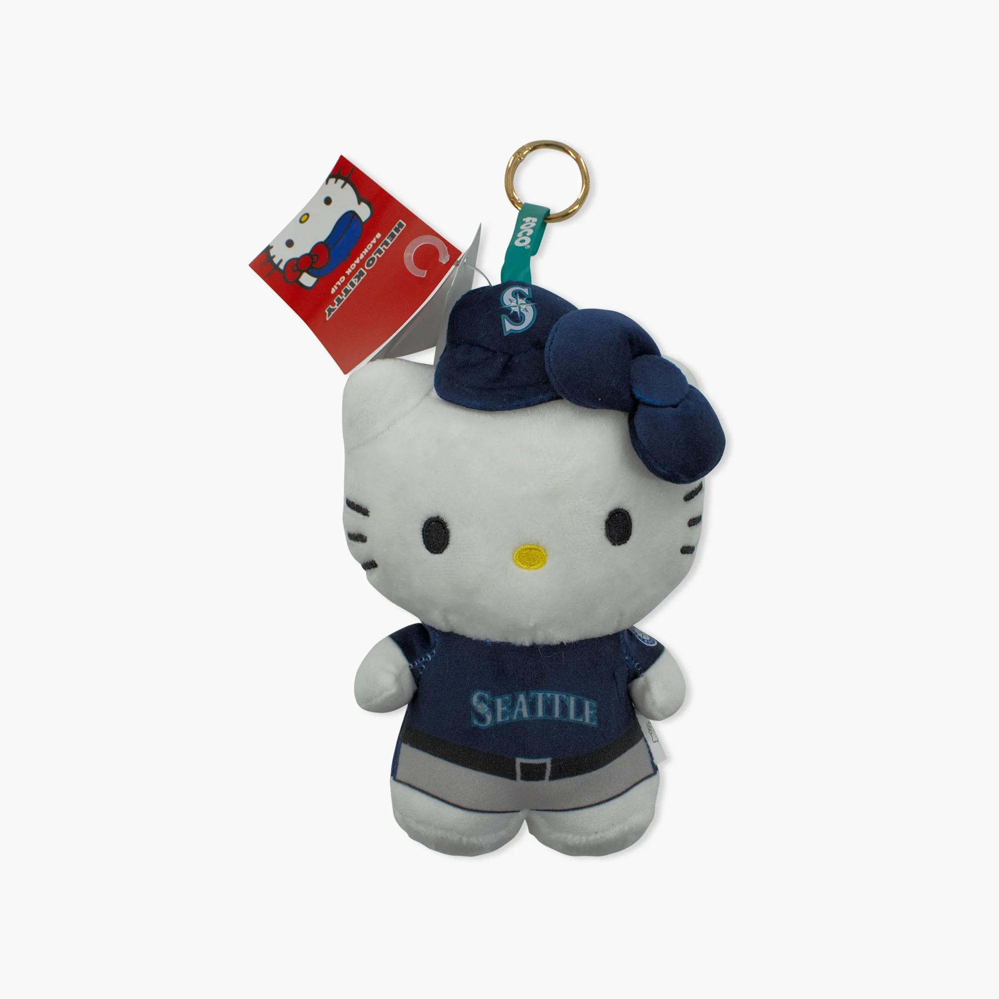 Seattle Mariners Hello Kitty 6" Plush Keychain