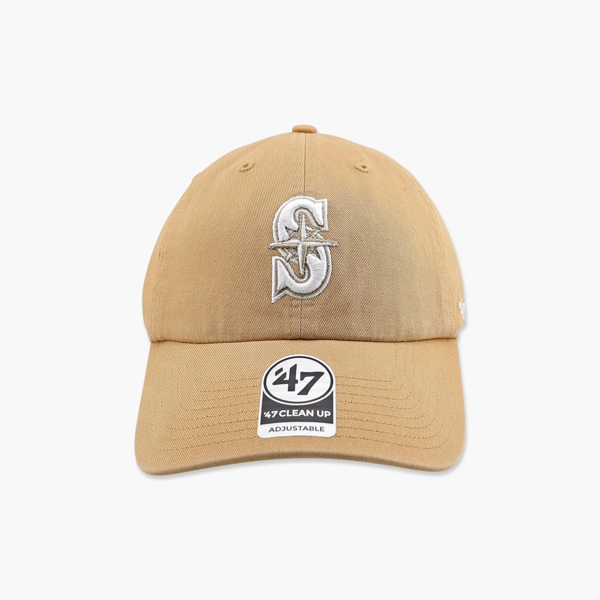 Seattle Mariners Khaki Clean Up Adjustable Hat