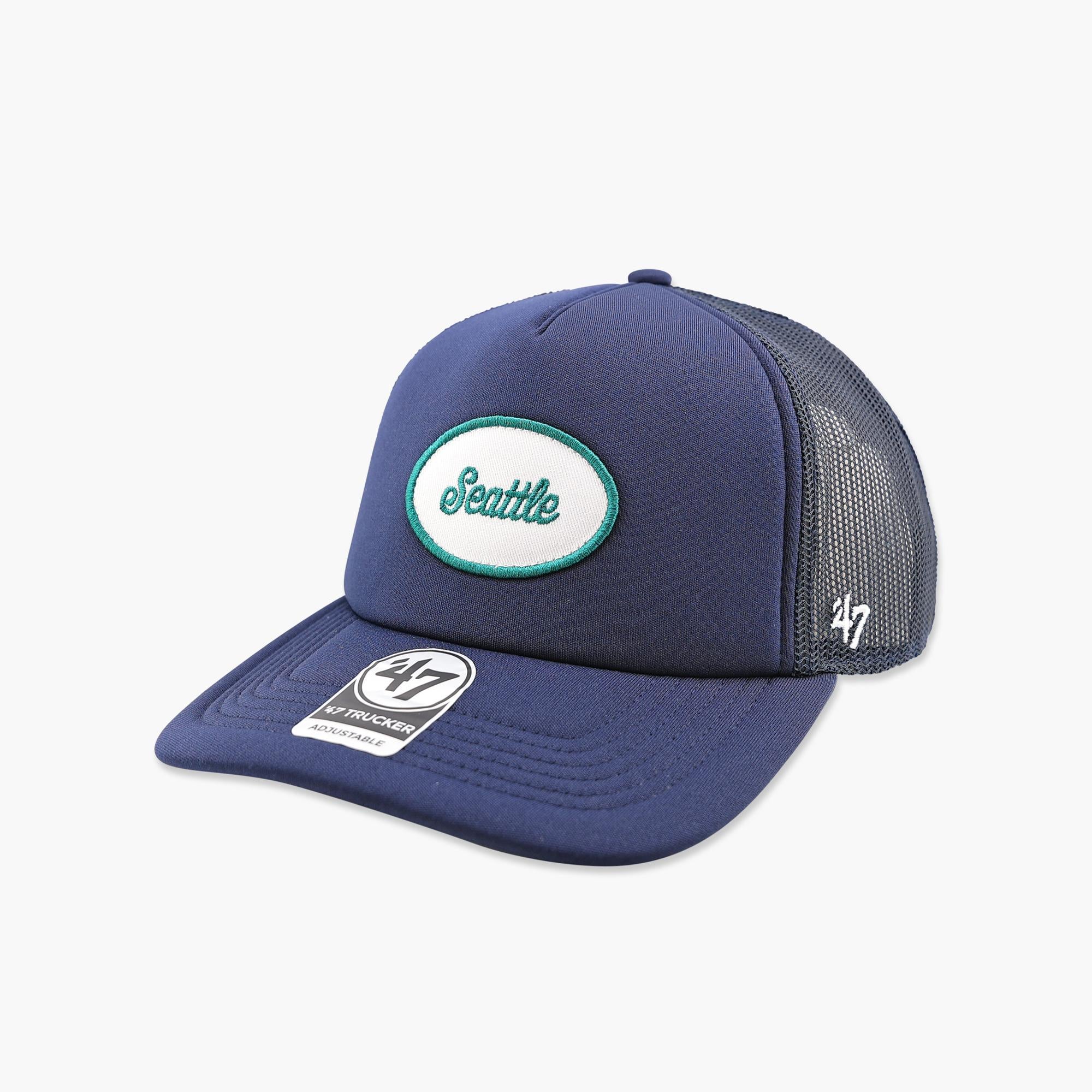 Seattle Mariners Navy Coverall Foam Trucker Hat - Image 2