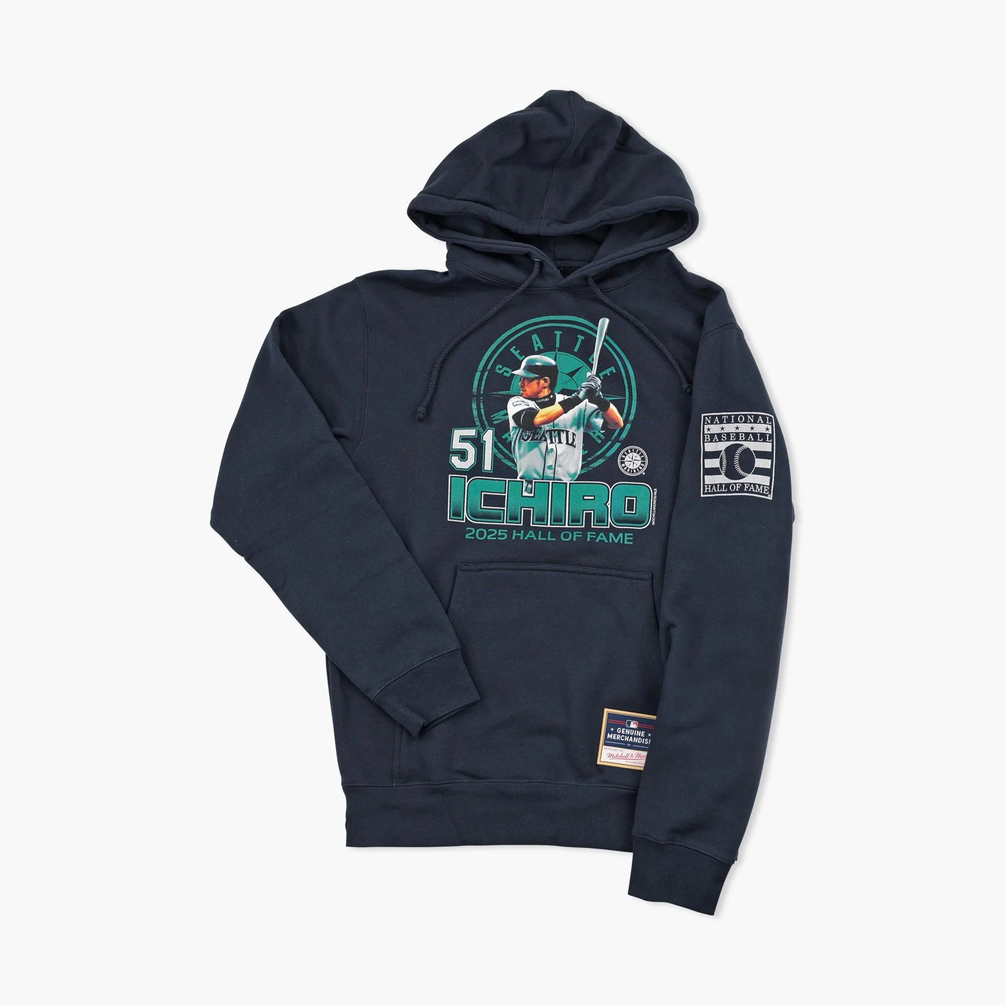 Seattle Mariners Navy Ichiro Suzuki HOF Hitter Hoodie - Image 2