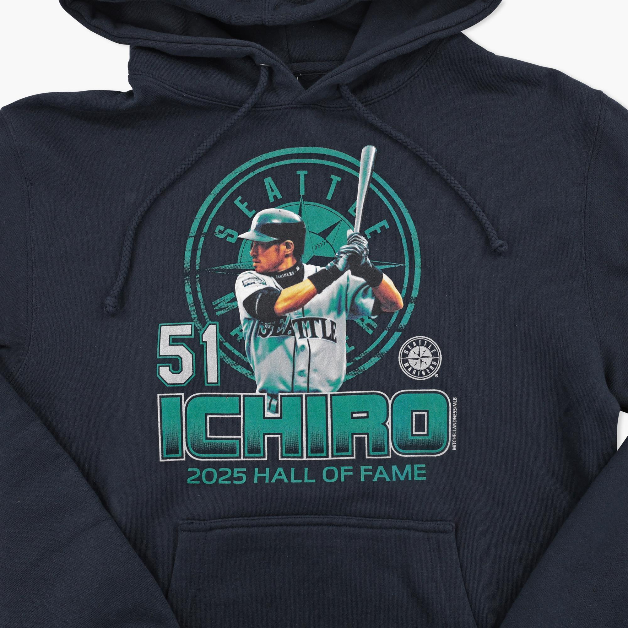 Seattle Mariners Navy Ichiro Suzuki HOF Hitter Hoodie - Image 3