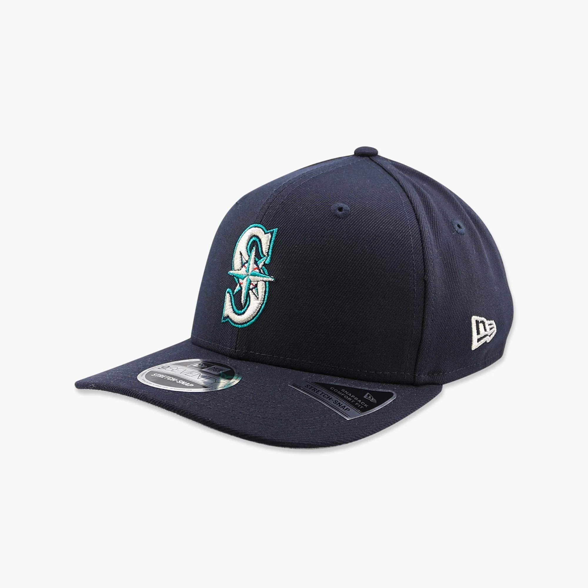 Seattle Mariners Navy Primary Logo Stretch Snapback - Image 2