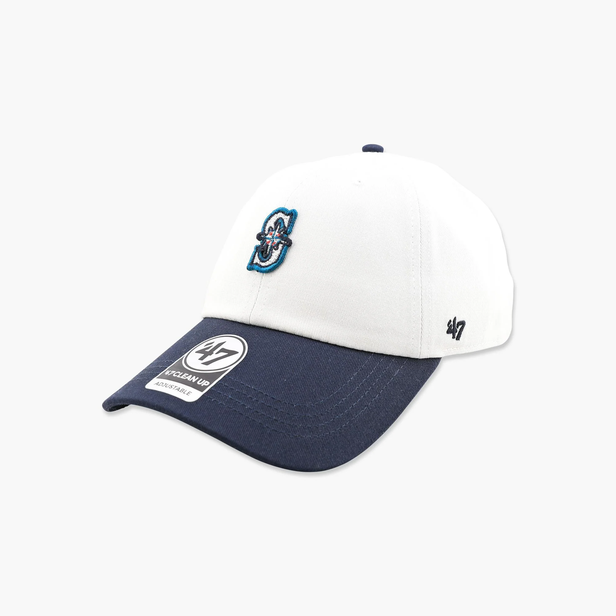 Seattle Mariners Navy/Sandstone Contemporary Clean Up Adjustable Hat - Image 2