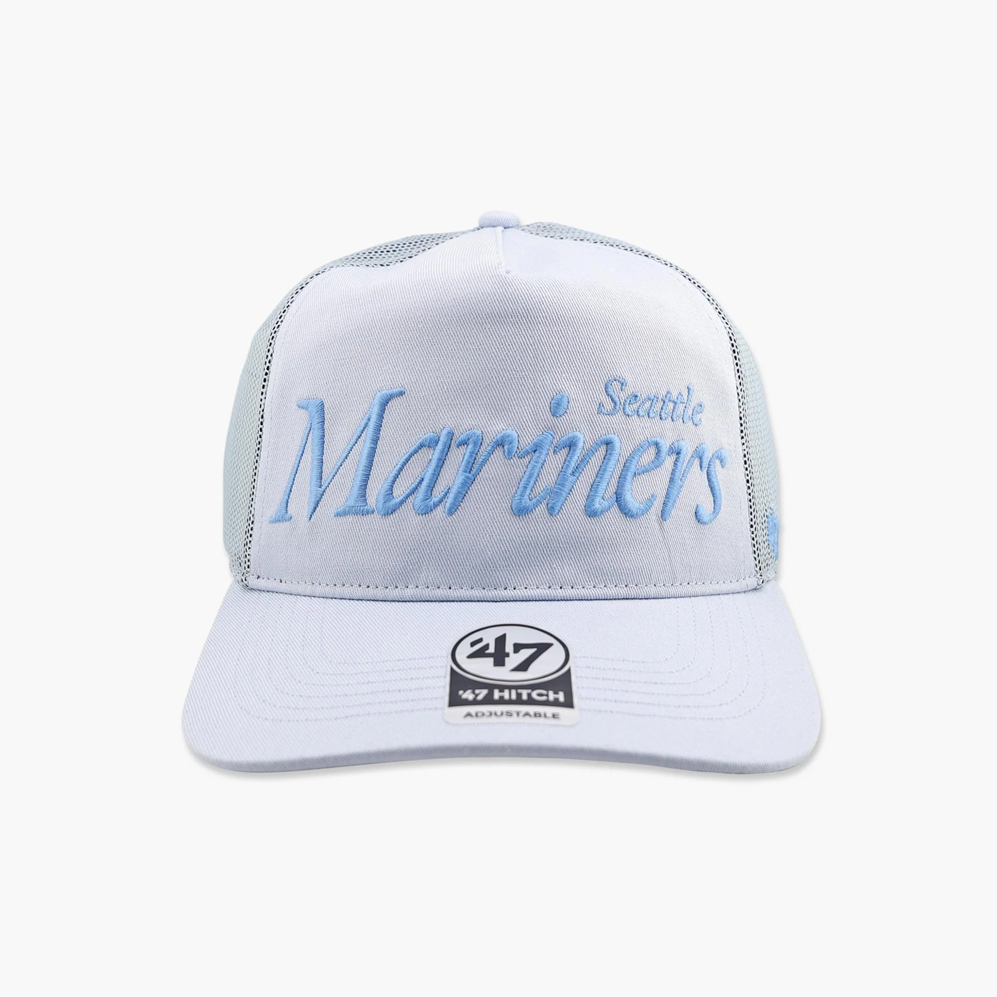 Seattle Mariners Pastel Blue Script Hitch Snapback