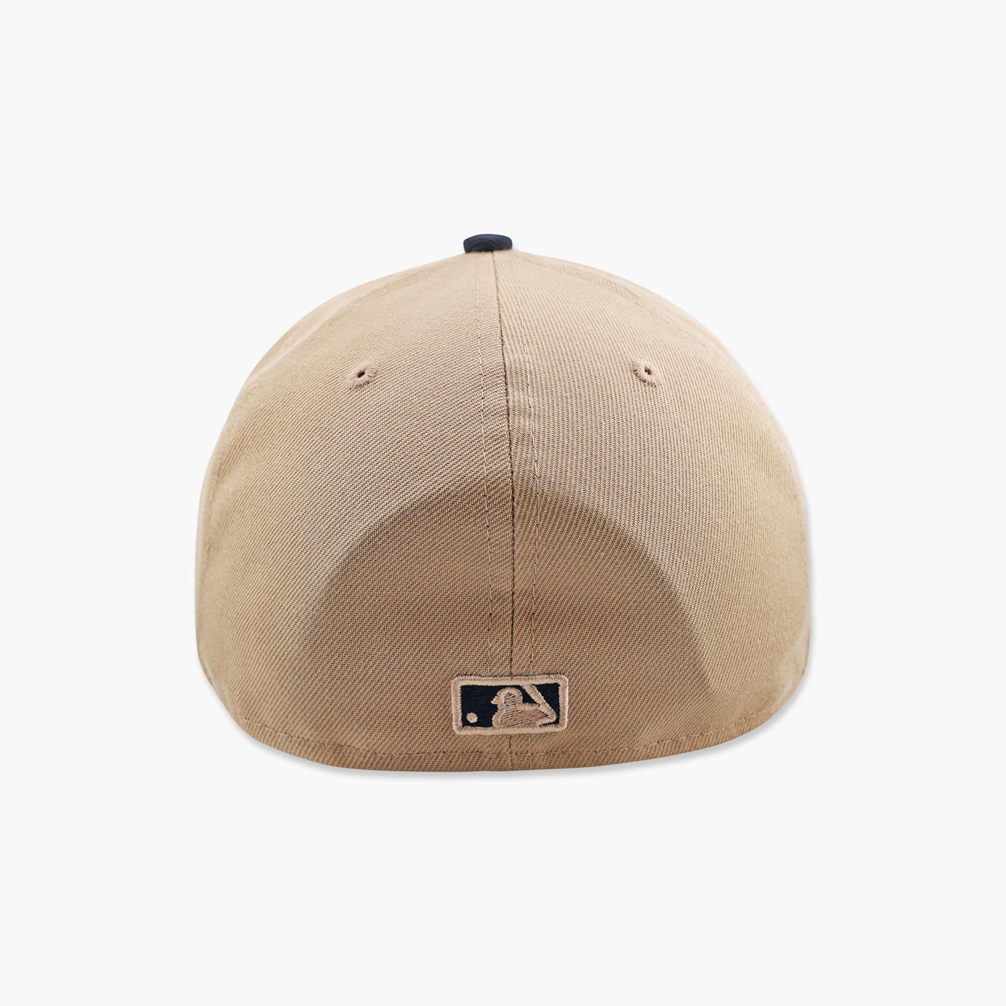 Seattle Mariners Primary Logo Khaki/Navy Fitted Hat - Image 3