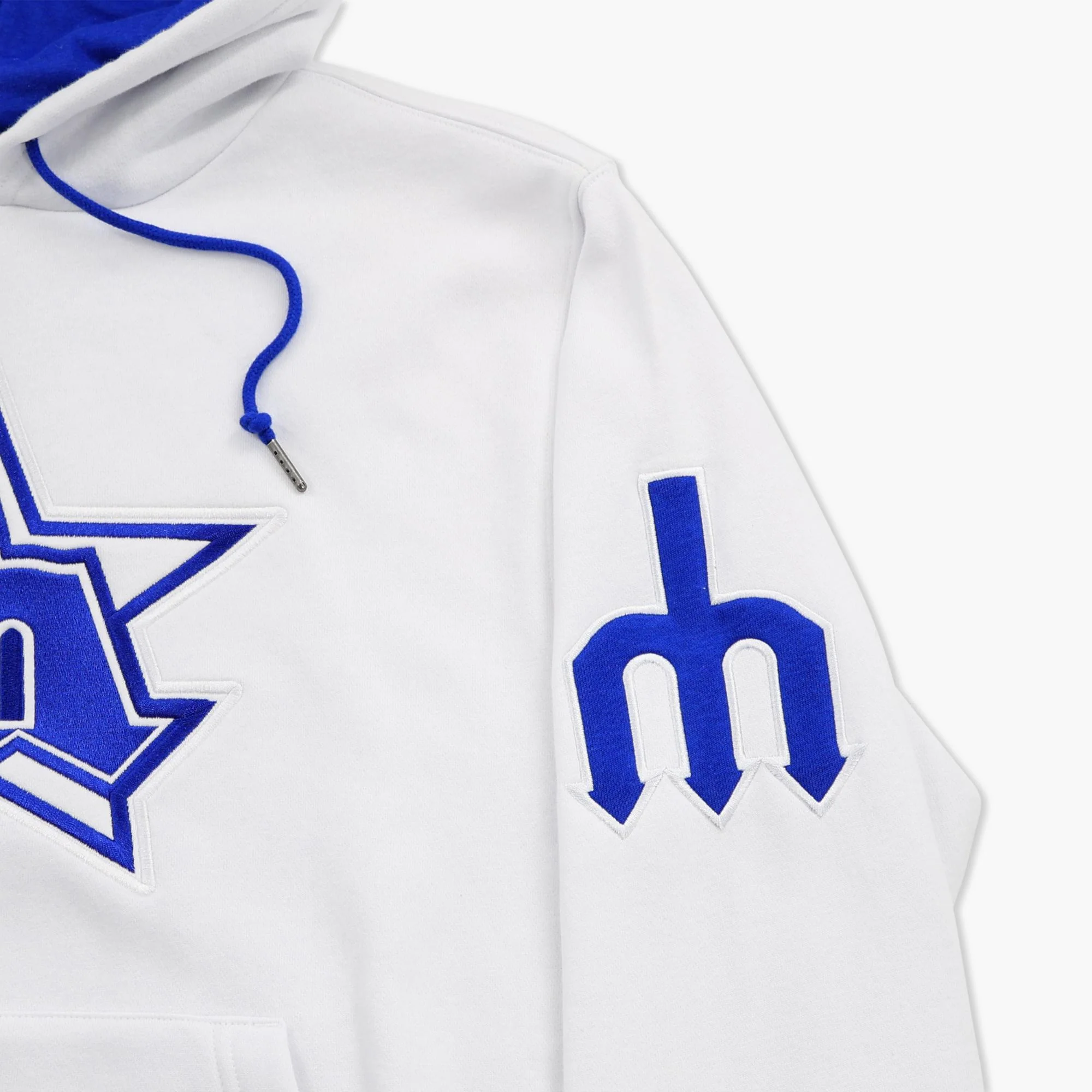 Seattle Mariners Retro Star White Premium Hoodie - Image 4
