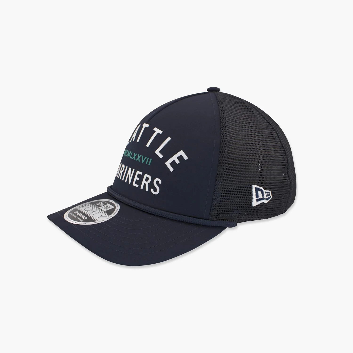 Seattle Mariners Roman Numeral Arch Trucker Hat - Image 2