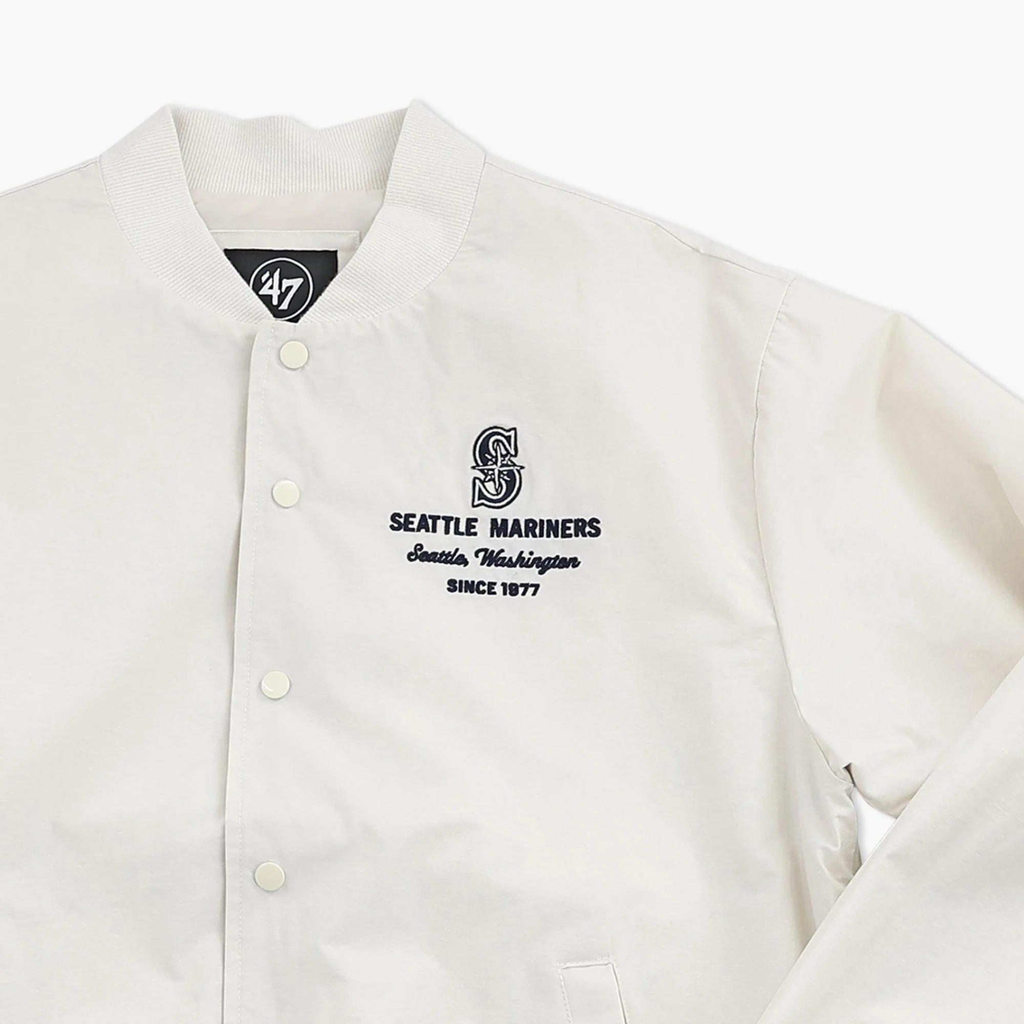 Seattle Mariners Sandstone Anderson Twill Bomber Jacket - Image 2