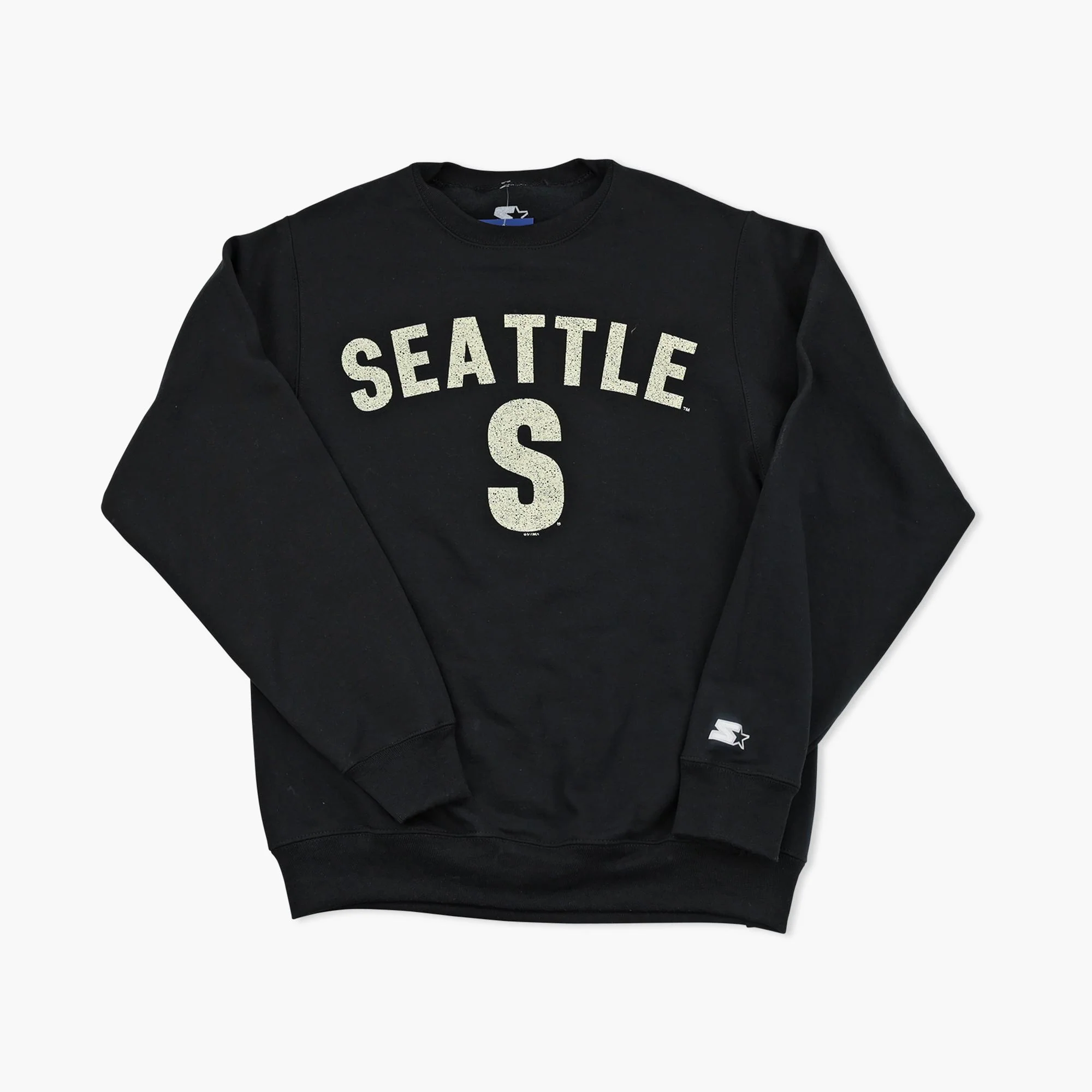 Seattle Mariners Steelheads Black Wordmark Starter Crewneck