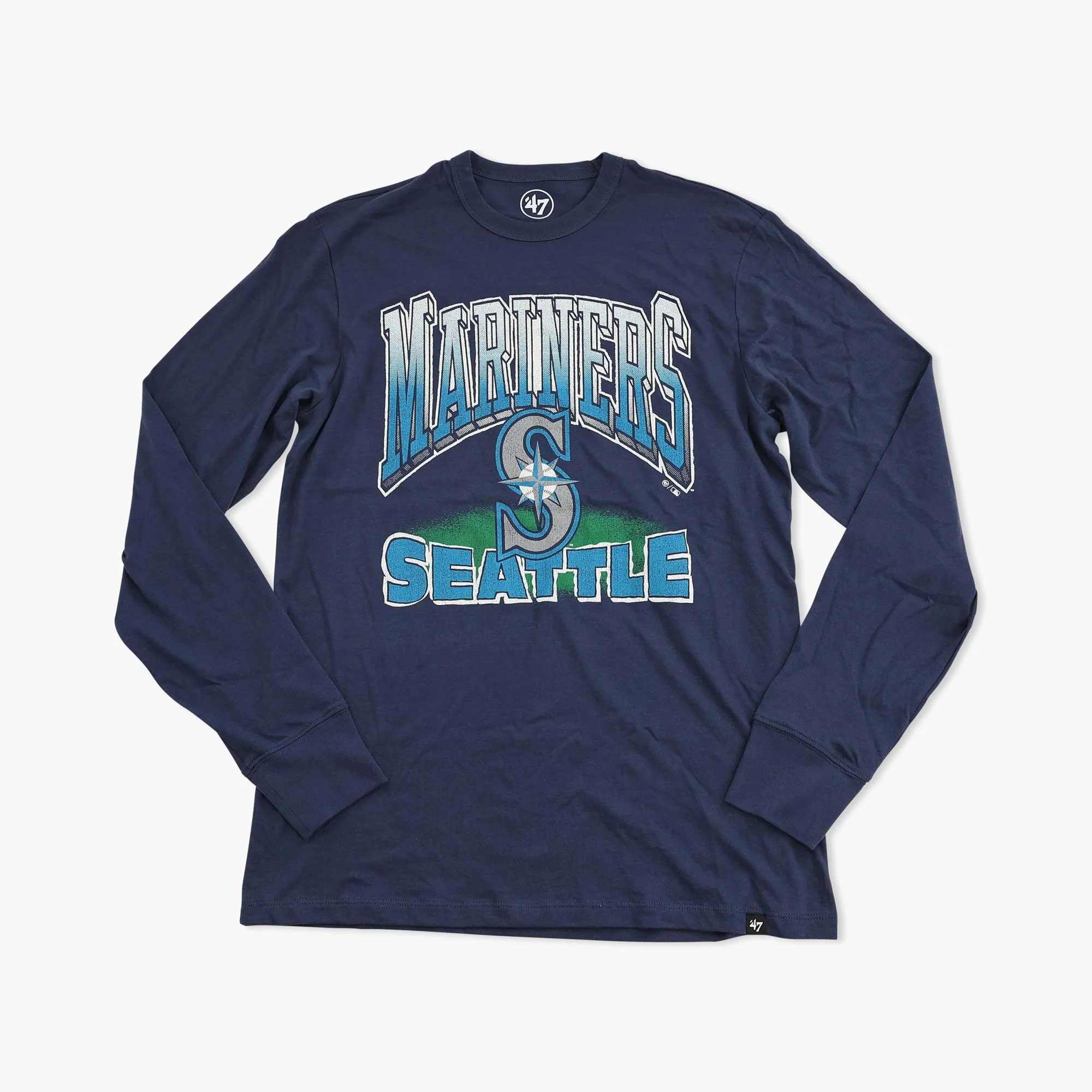 Seattle Mariners Vintage Arch Navy Long-Sleeve T-Shirt