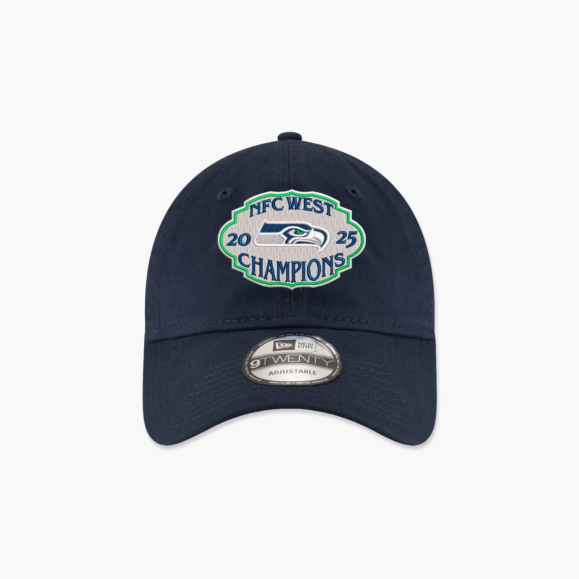Seattle Seahawks 2025 NFC West Division Champions Navy Adjustable Hat
