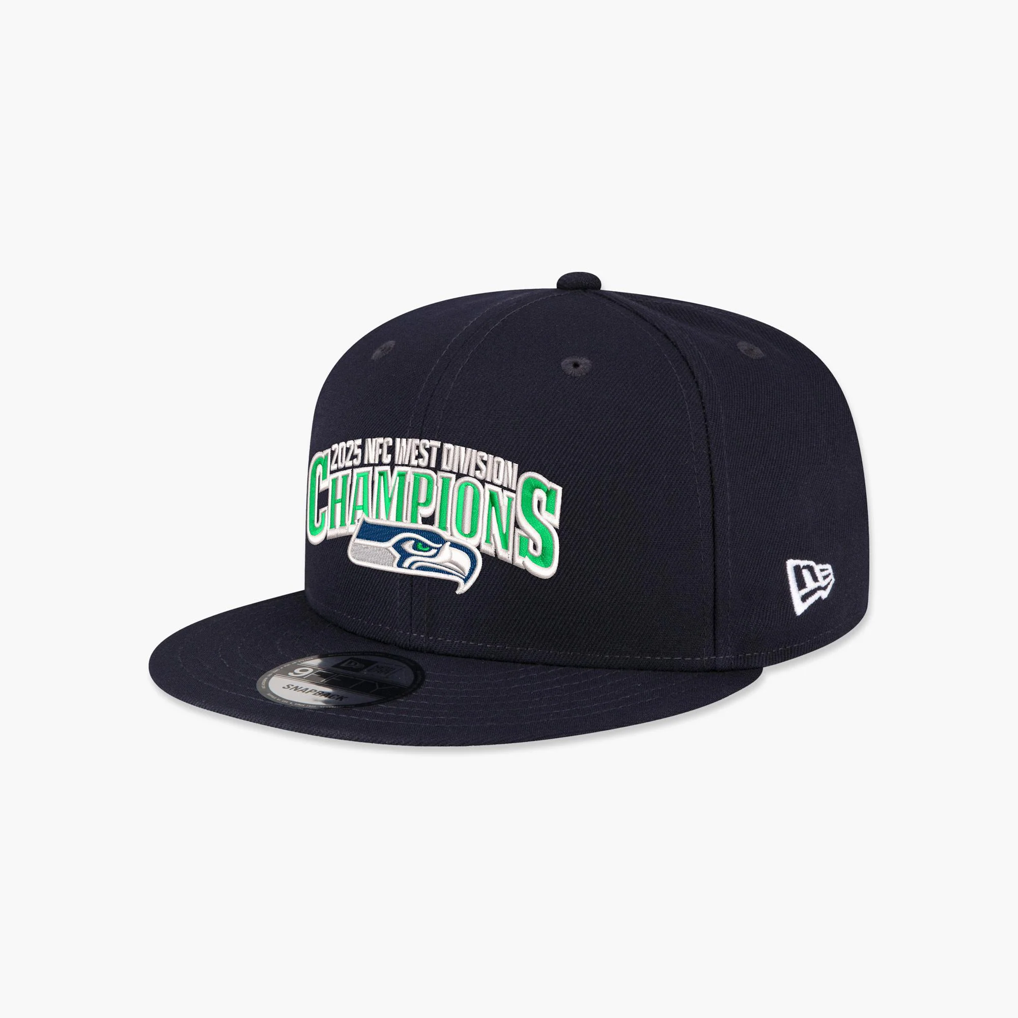 Seattle Seahawks 2025 NFC West Division Champions Navy Flat Bill Snapback - Image 2