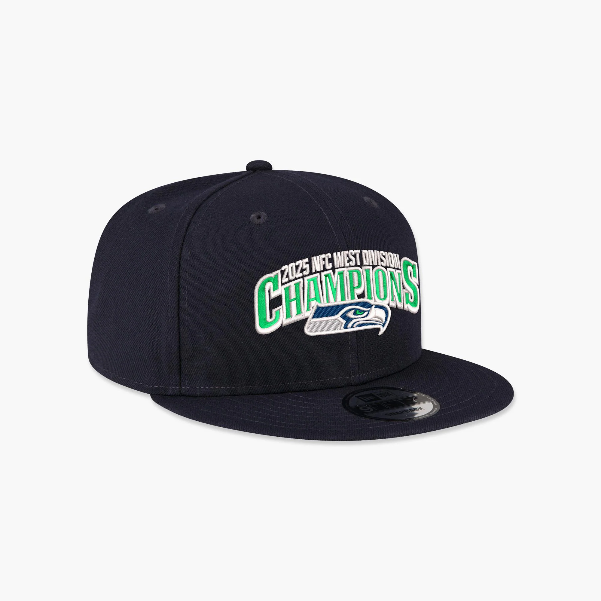 Seattle Seahawks 2025 NFC West Division Champions Navy Flat Bill Snapback - Image 3