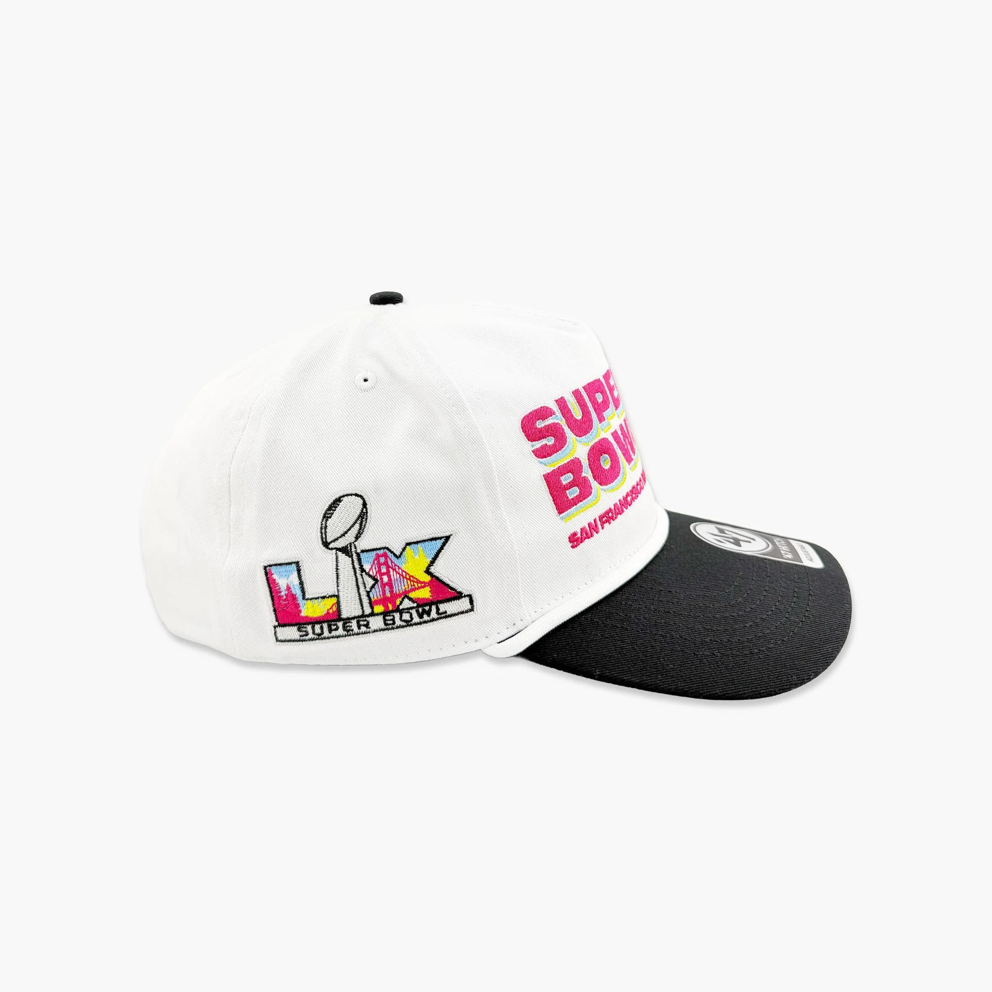 Seattle Seahawks '47 Super Bowl LX Stacked Hitch Adjustable Hat - White/Black - Image 3