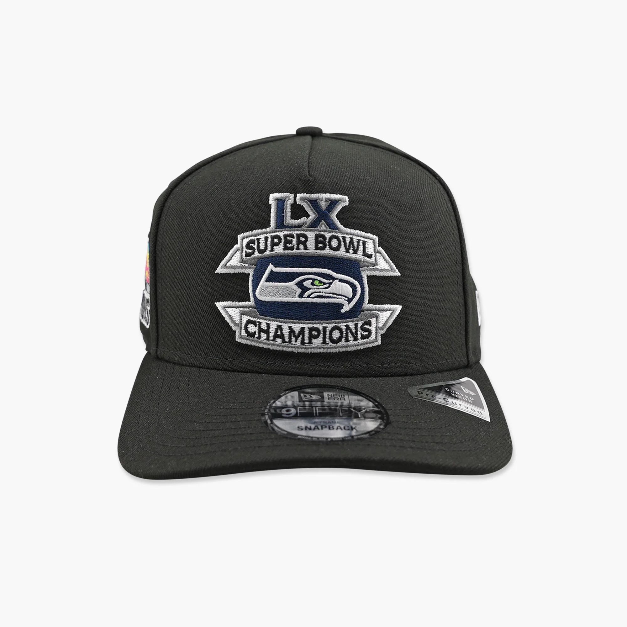 Seattle Seahawks Black Super Bowl LX Champions Wings of Victory A-Frame Hat