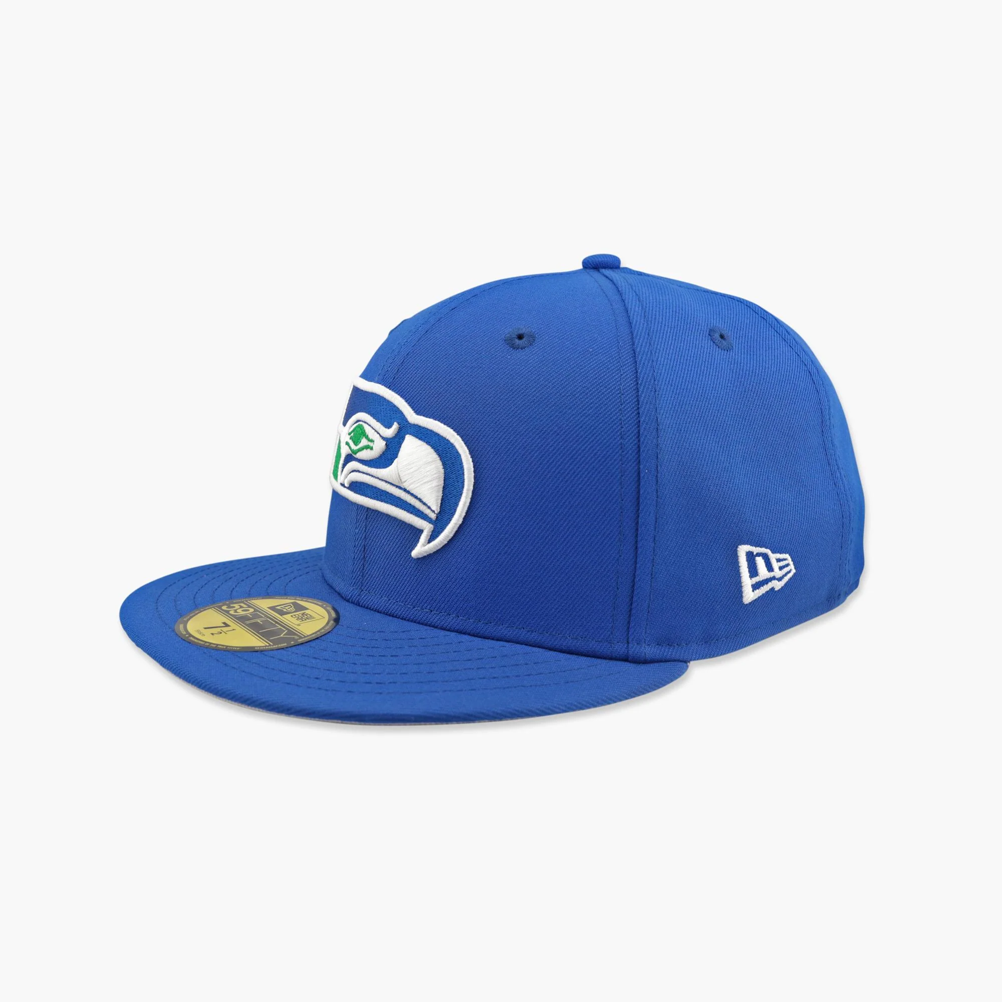 Seattle Seahawks Classic Royal Throwback Super Bowl LX Champions Side Patch Fitted Hat - Image 3