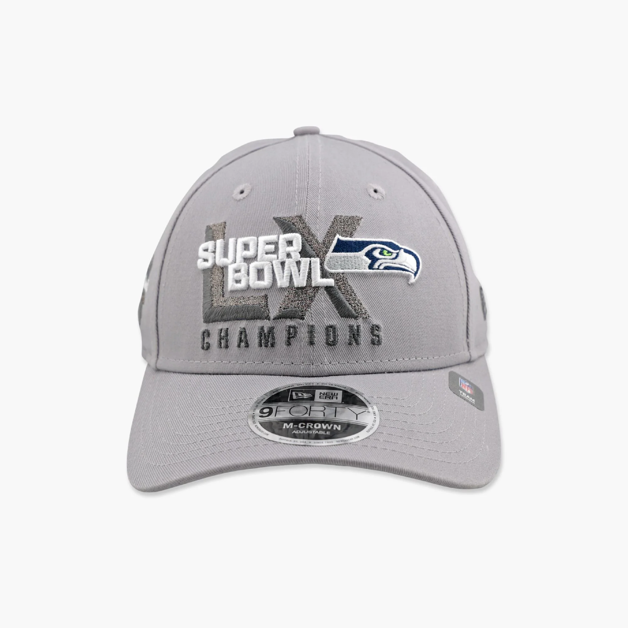 Seattle Seahawks Grey Super Bowl LX Champions Shimmer Snapback