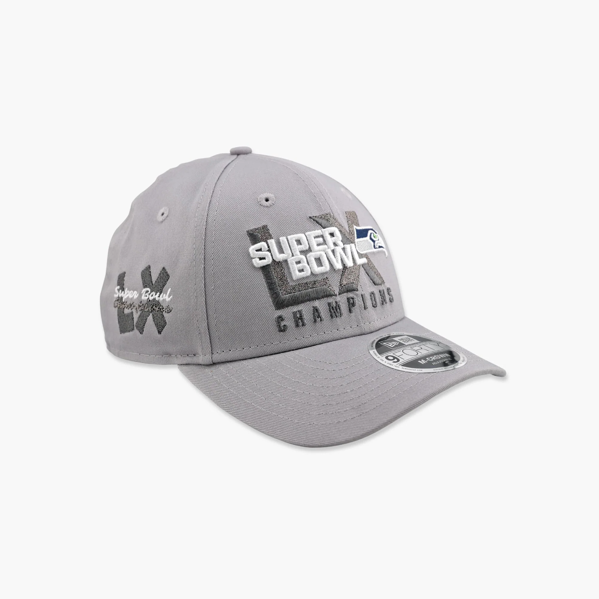 Seattle Seahawks Grey Super Bowl LX Champions Shimmer Snapback - Image 2
