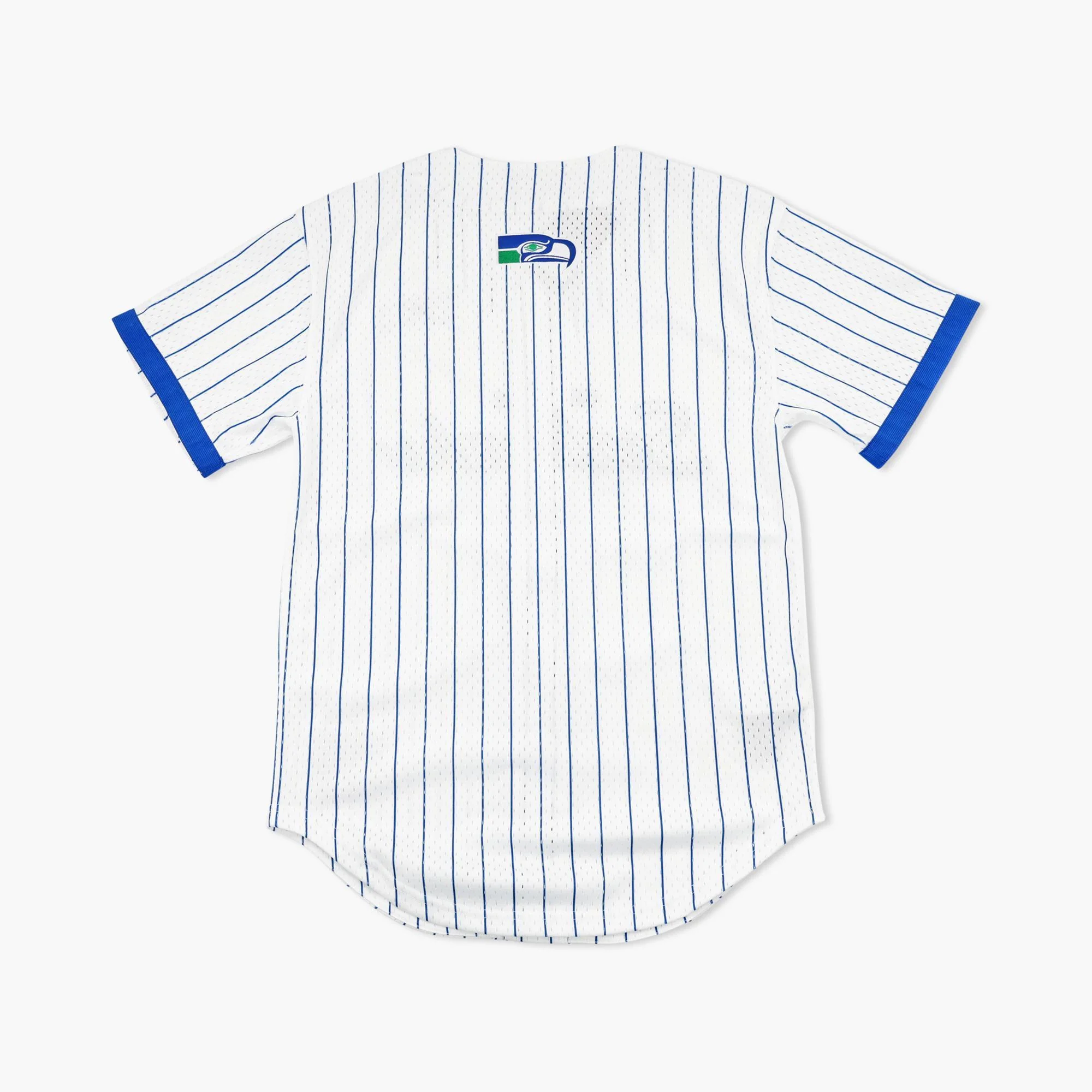 Seattle Seahawks Head Coach Striped Mesh Button Front Jersey - Image 2