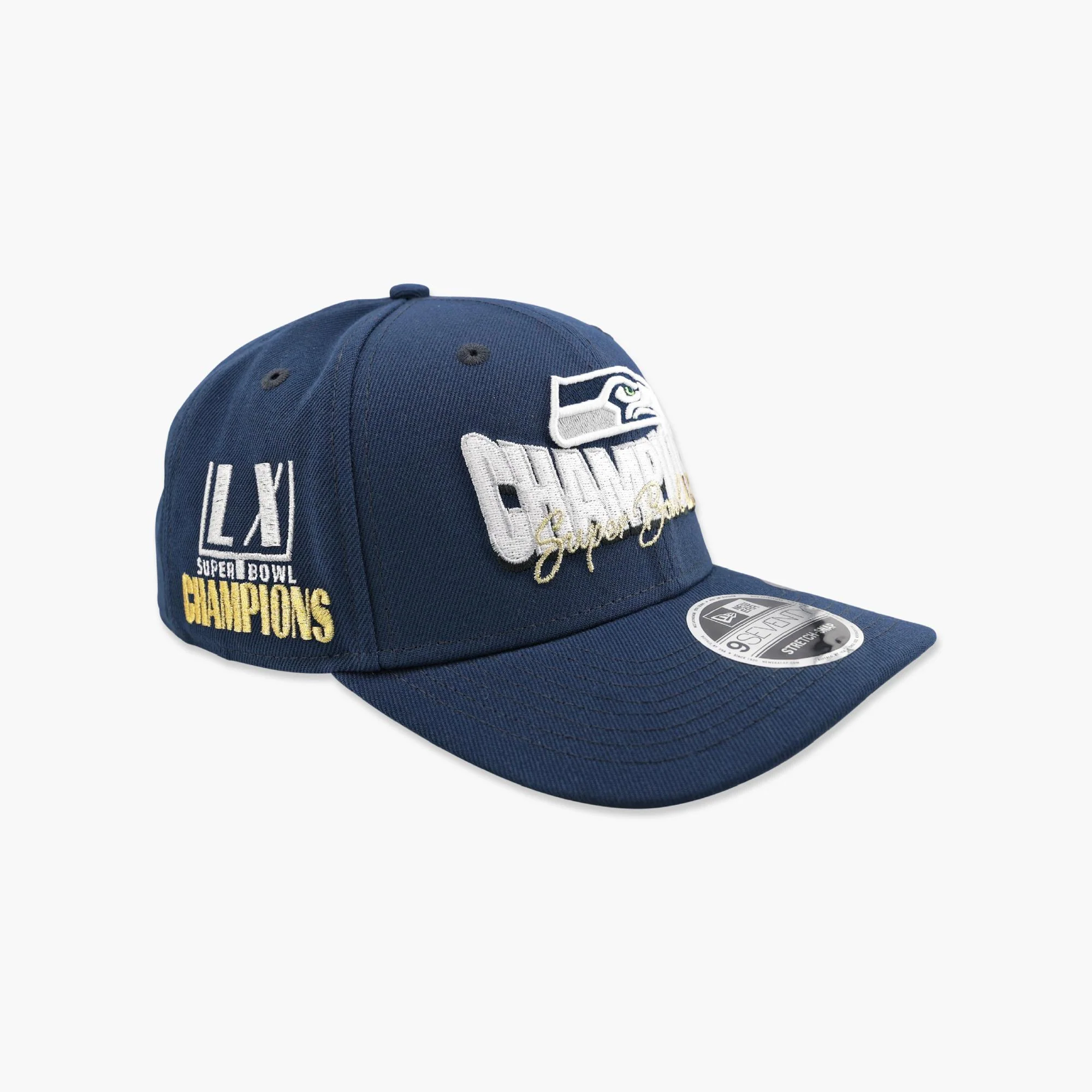 Seattle Seahawks Navy Super Bowl LX Champions Lombardi Lock Snapback - Image 2