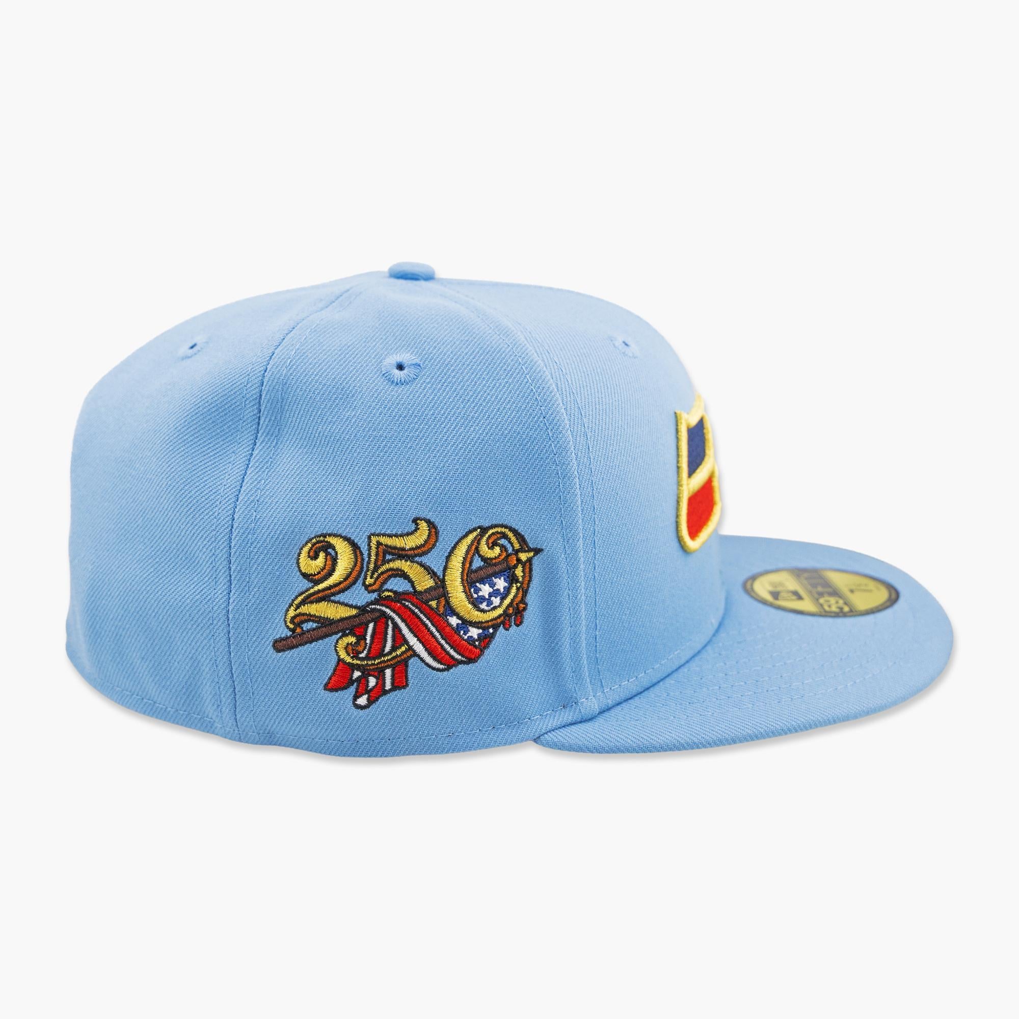 Seattle Seahawks Sky Blue Americana 250 Fitted Hat - Image 3