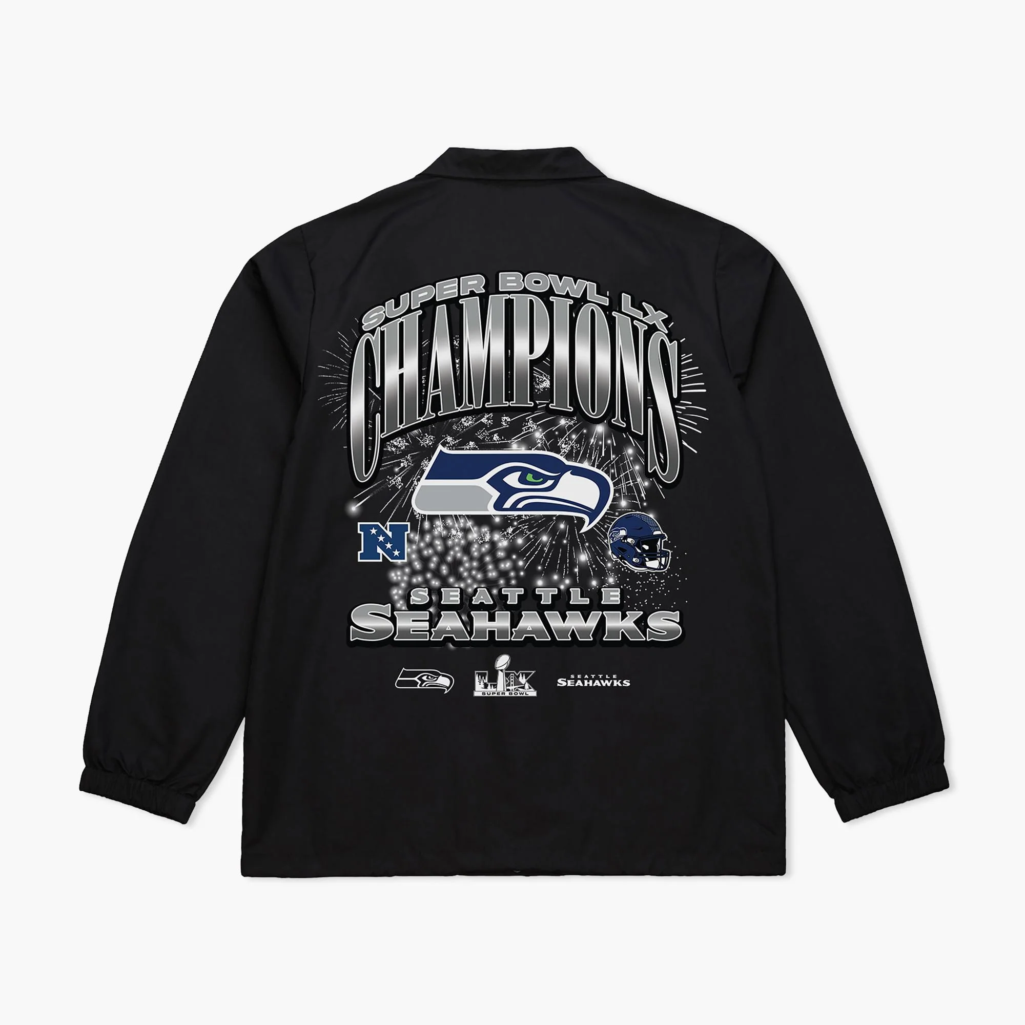 Seattle Seahawks Super Bowl LX Champions Celebration Coaches Jacket - Image 2