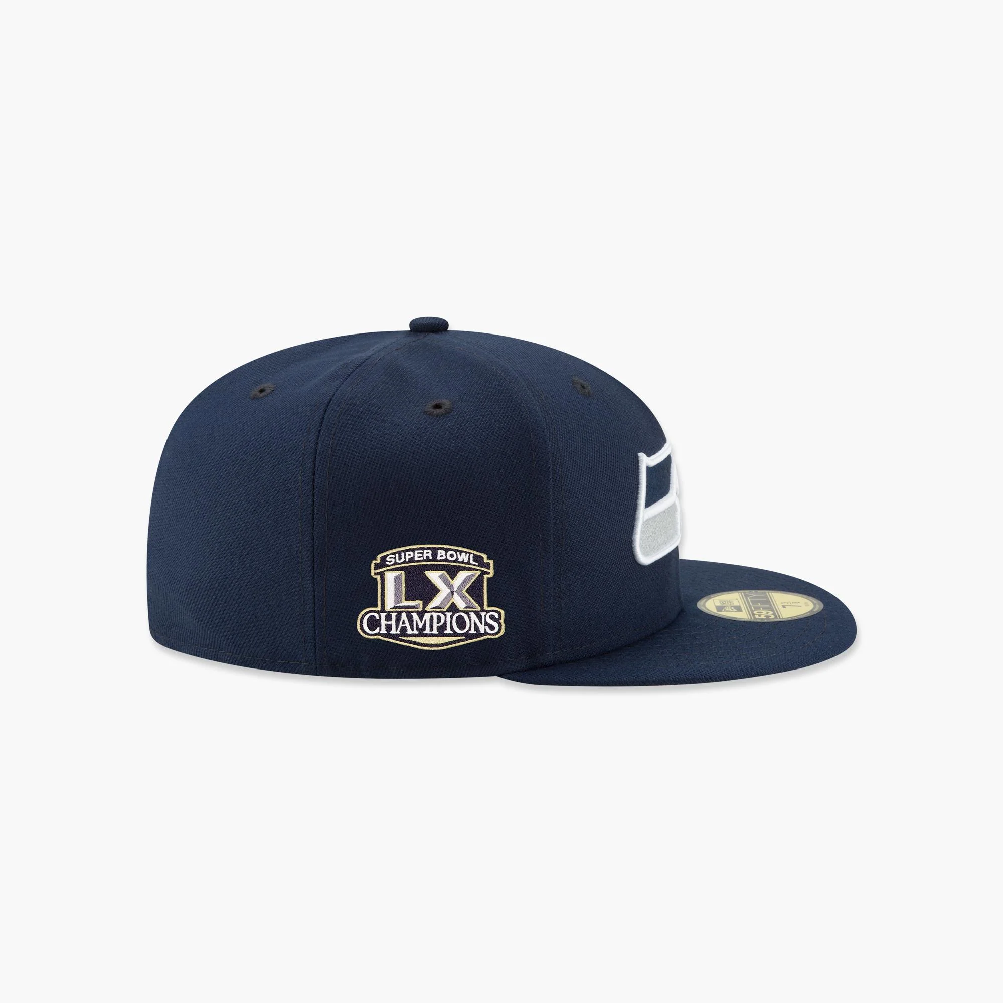 Seattle Seahawks Super Bowl LX Champions Side Patch Golden Era Fitted Hat - Image 4